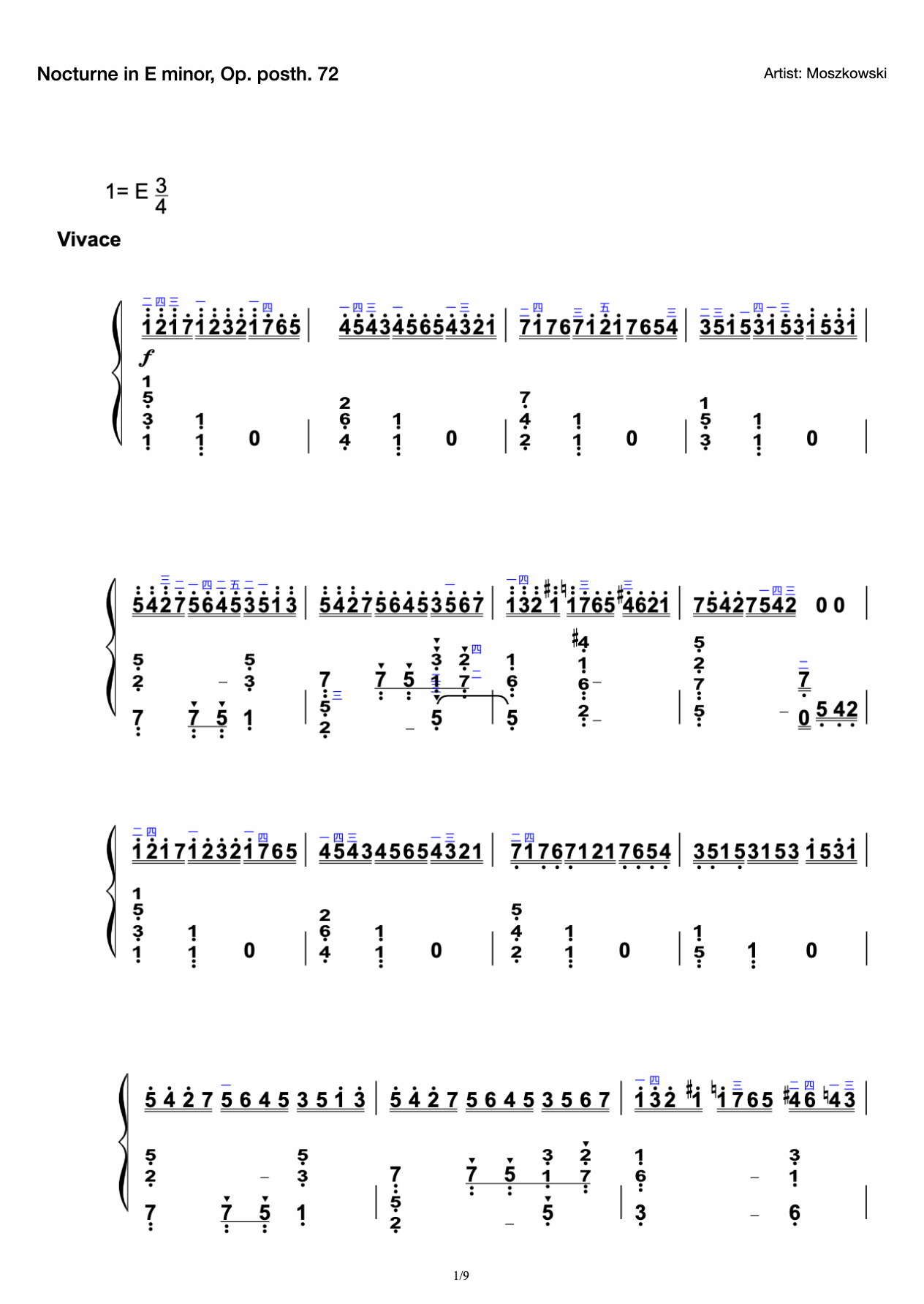 Nocturne in E minor, Op. posth. 72 preview