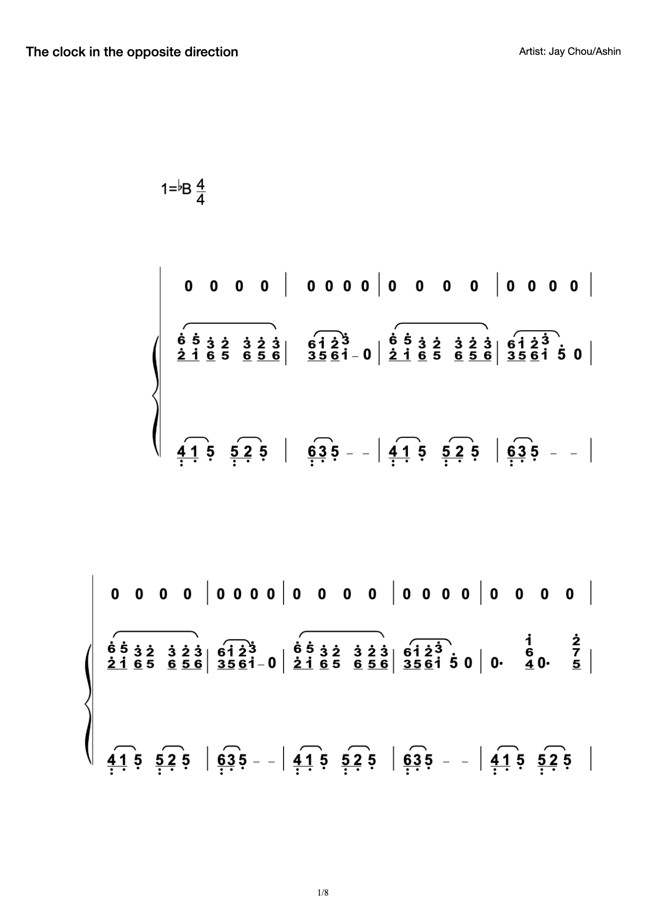 Bell in the opposite direction-(accompaniment) preview