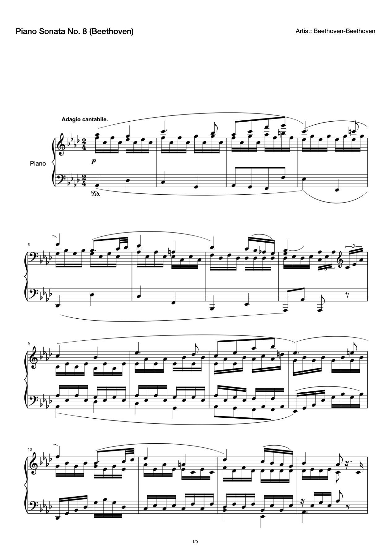 Piano Sonata No. 8 (Beethoven) preview