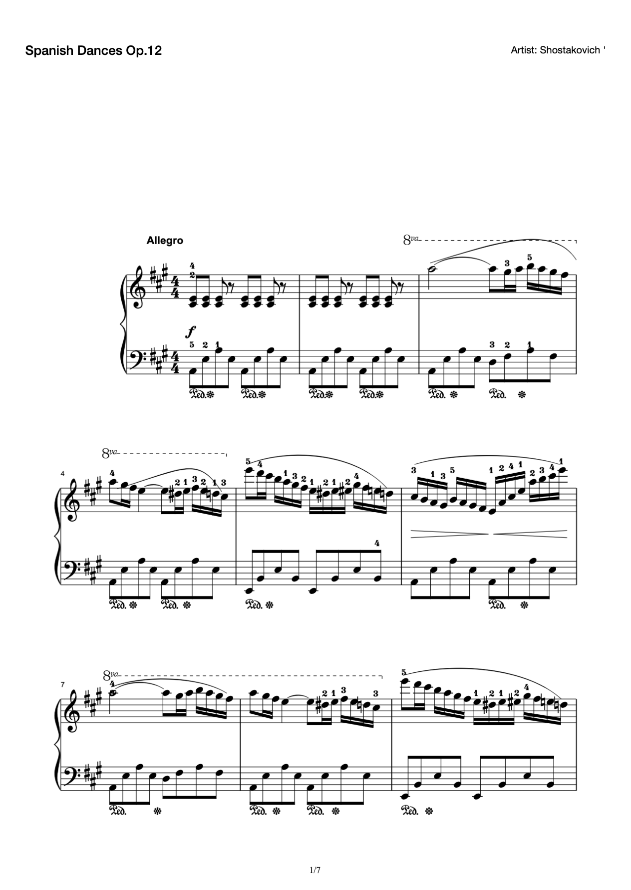 Spanish Dances Op.12 preview