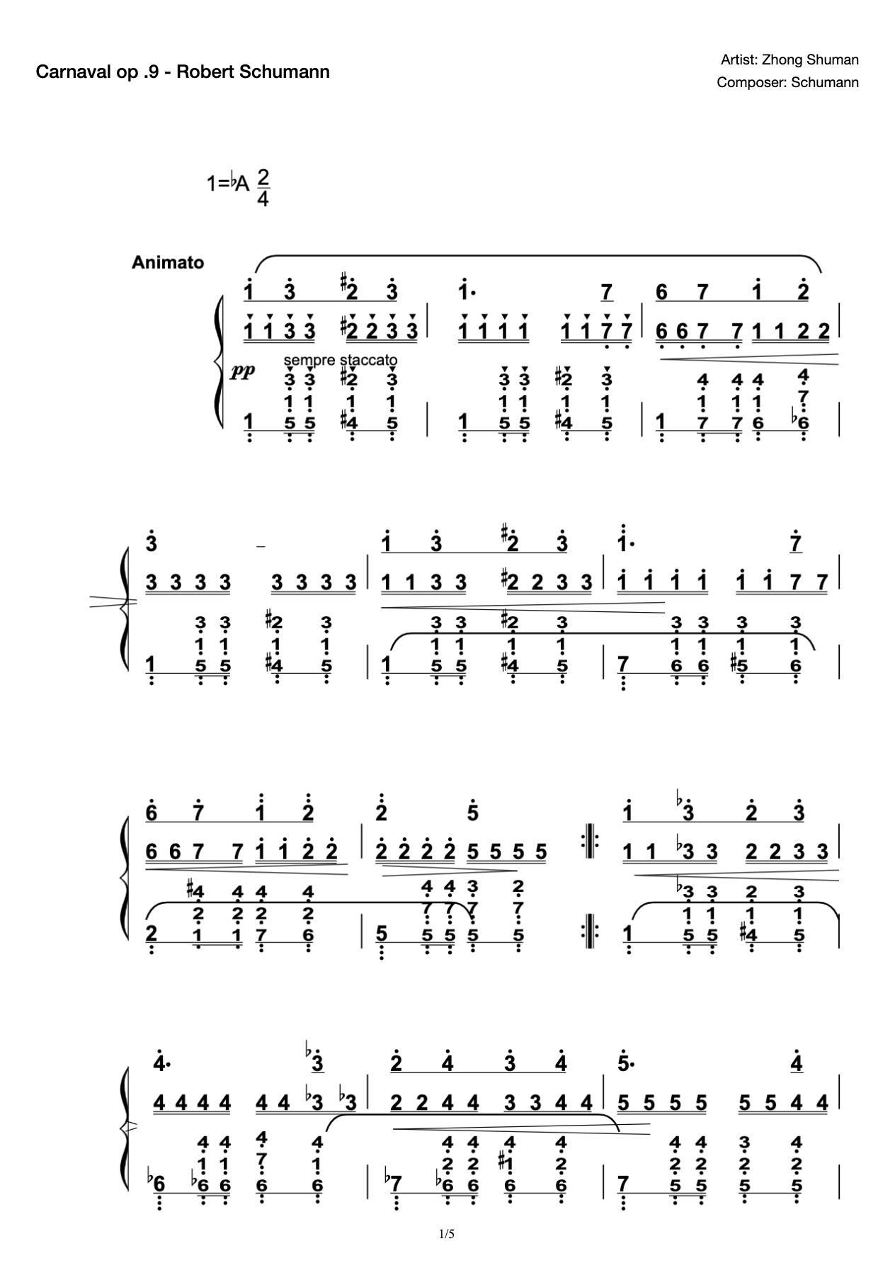 Carnaval op .9 - Robert Schumann preview