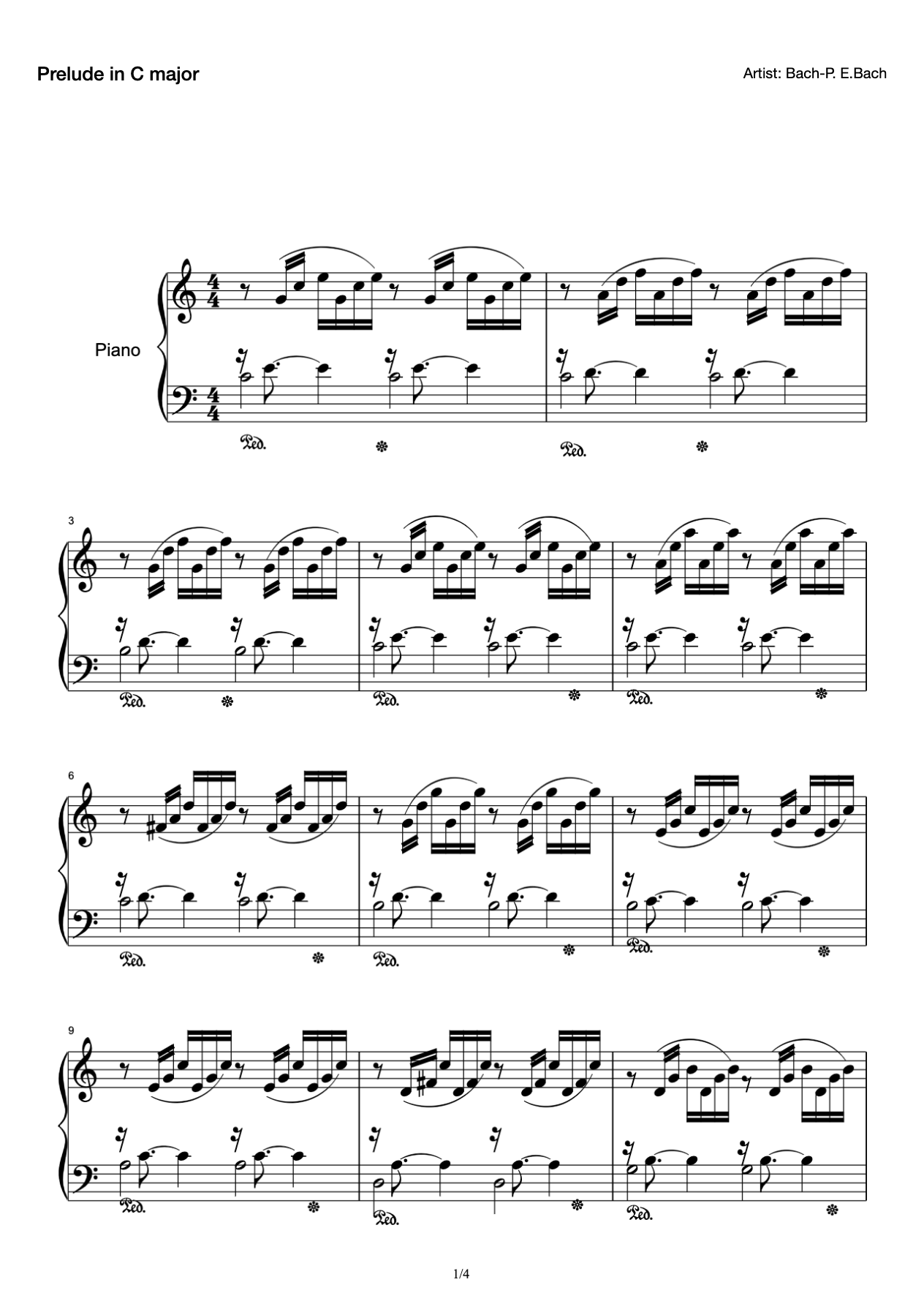 Prelude in C major preview