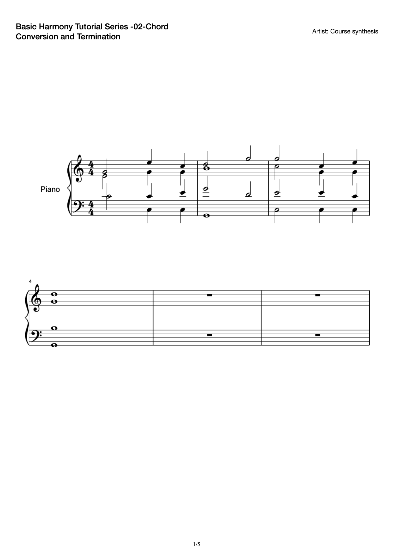 Basic Harmony Tutorial Series -02-Chord Conversion and Termination preview