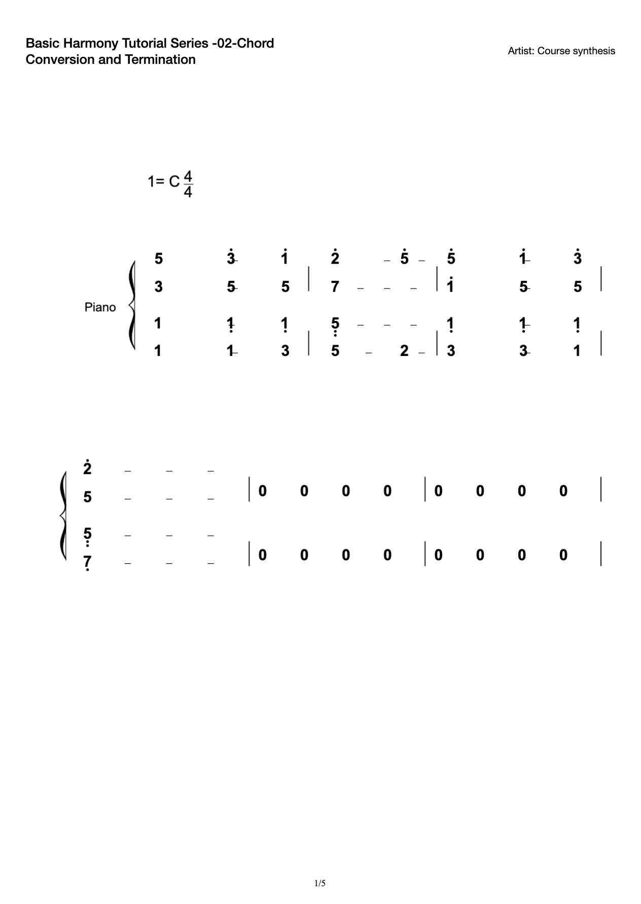 Basic Harmony Tutorial Series -02-Chord Conversion and Termination preview