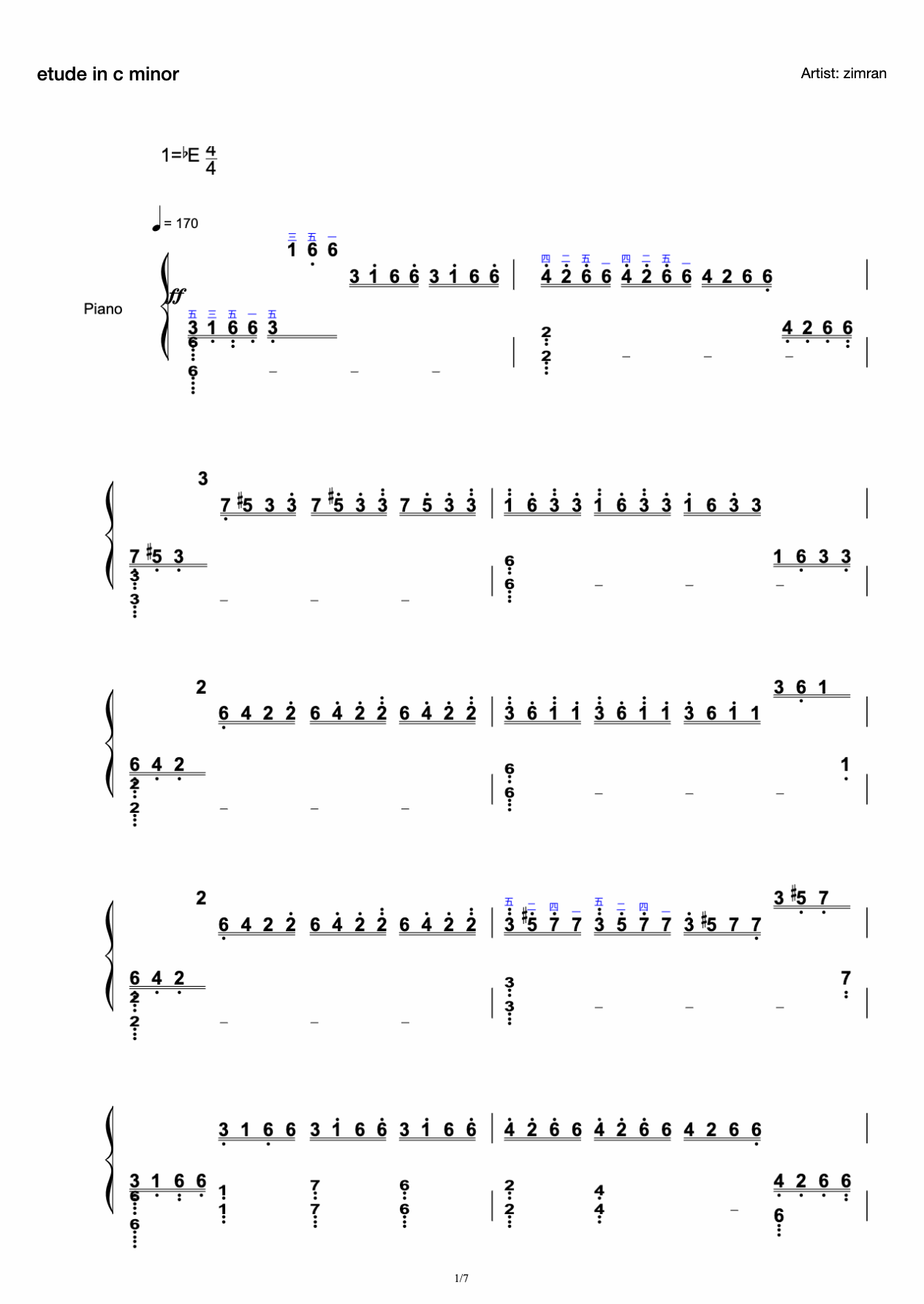 etude in c minor preview