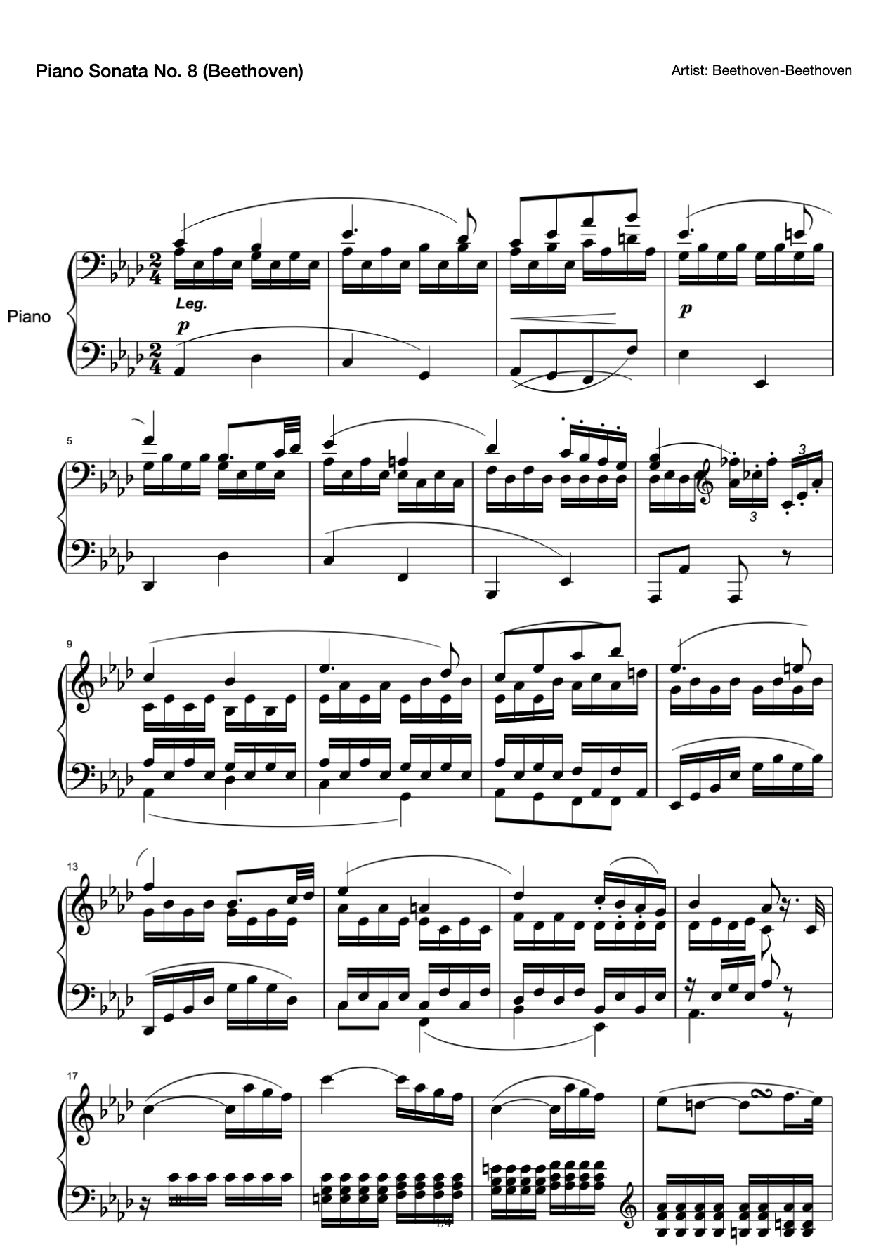 Piano Sonata No. 8 (Beethoven) preview