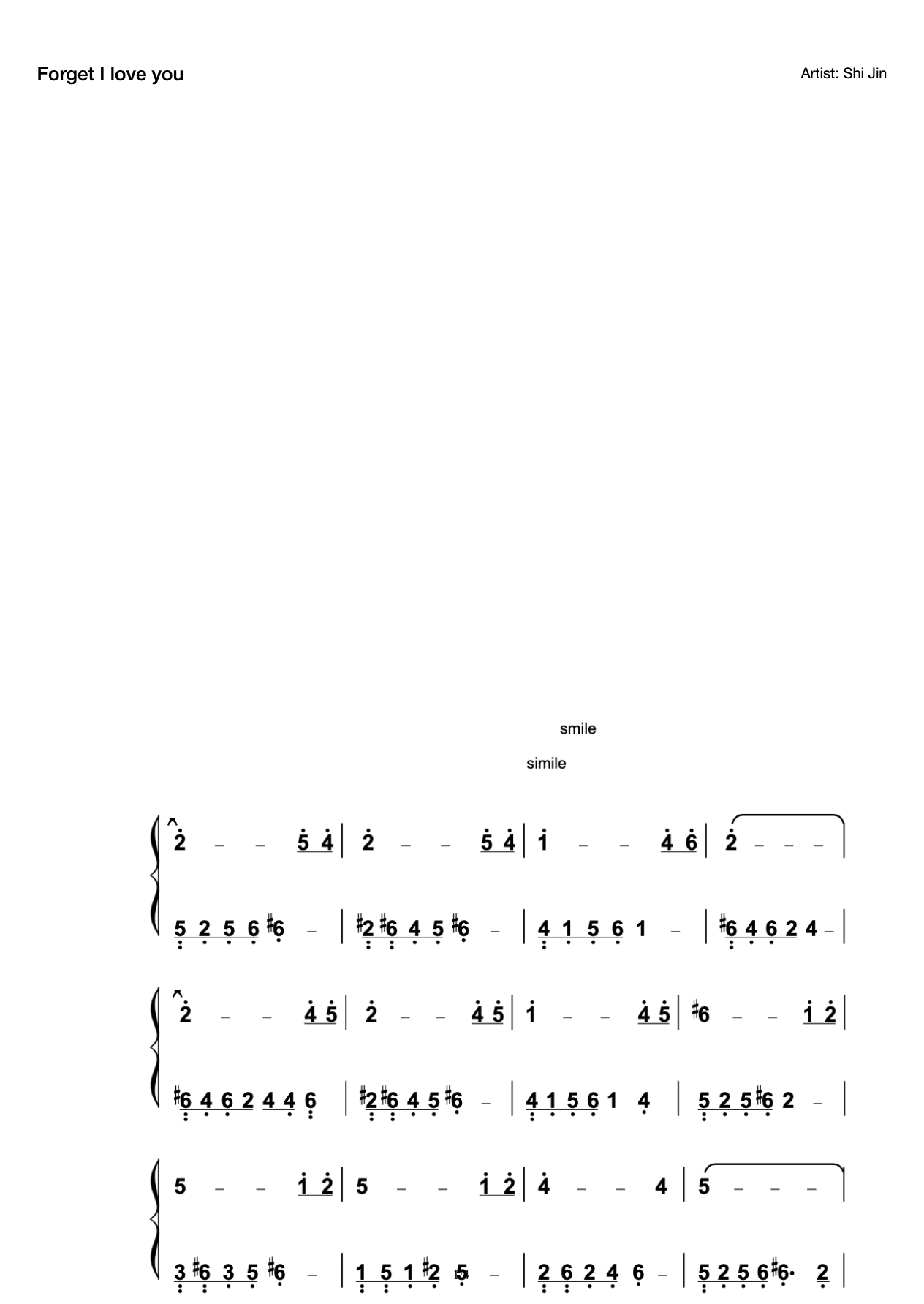 Piano Music of the Night-Forget I Love You (Shi Jinxin's New Work) preview