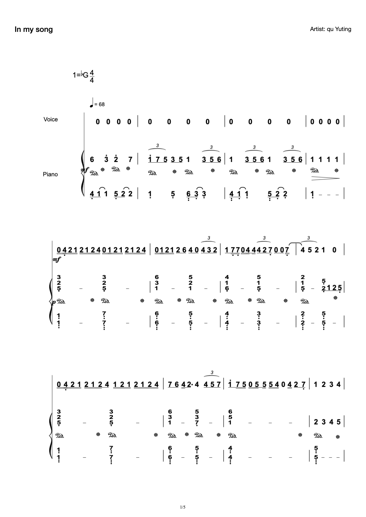 In My Song-Piano Accompaniment Spectrum preview