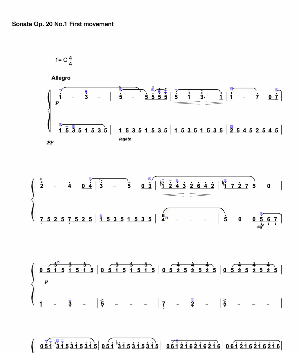 Sonata Op. 20 No.1 First movement "Sonata Collection" preview