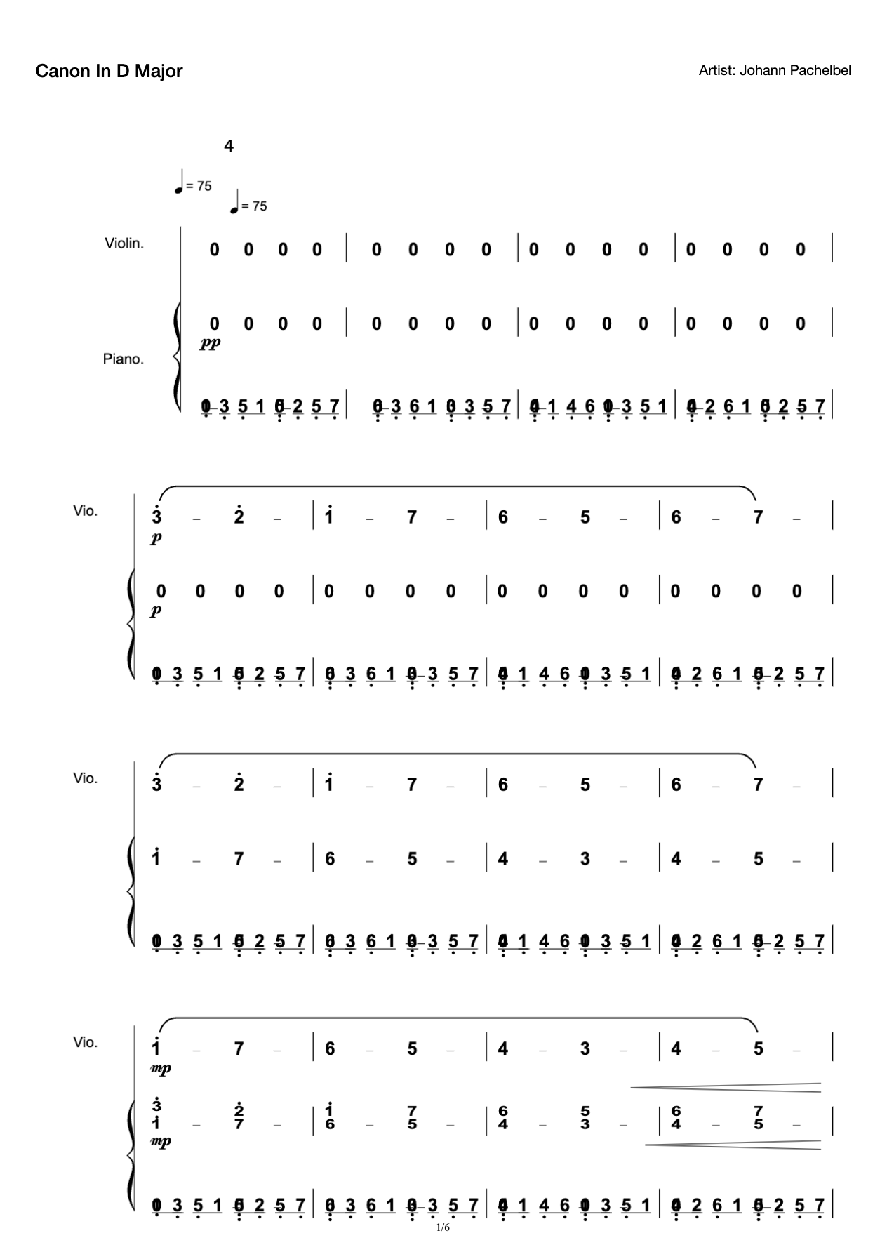 Canon In D Major preview