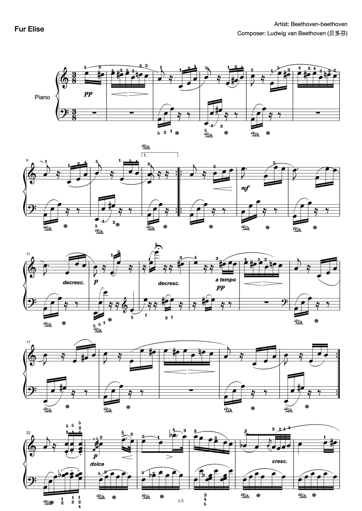 Fur Elise preview