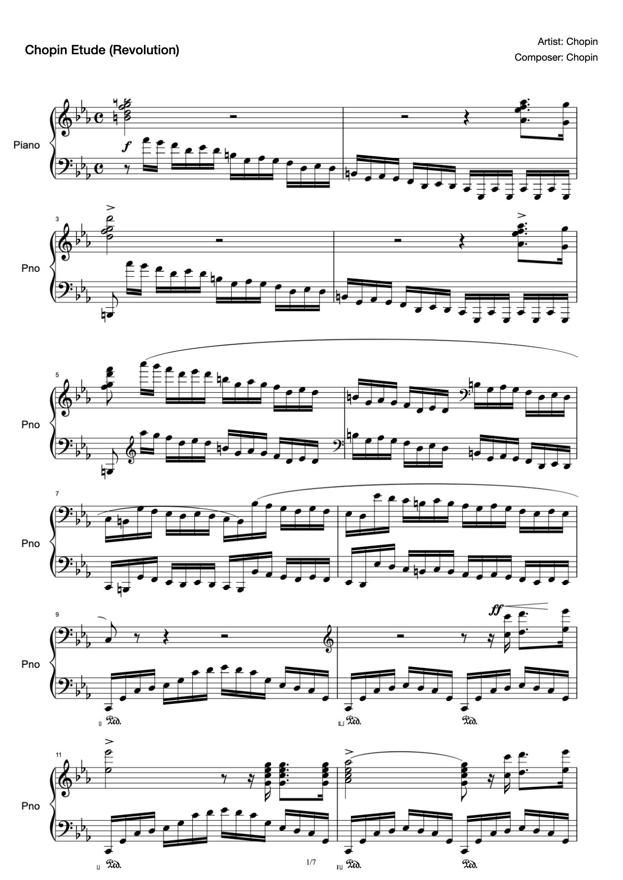 Revolutionary Etude Op. 10, No.12 preview