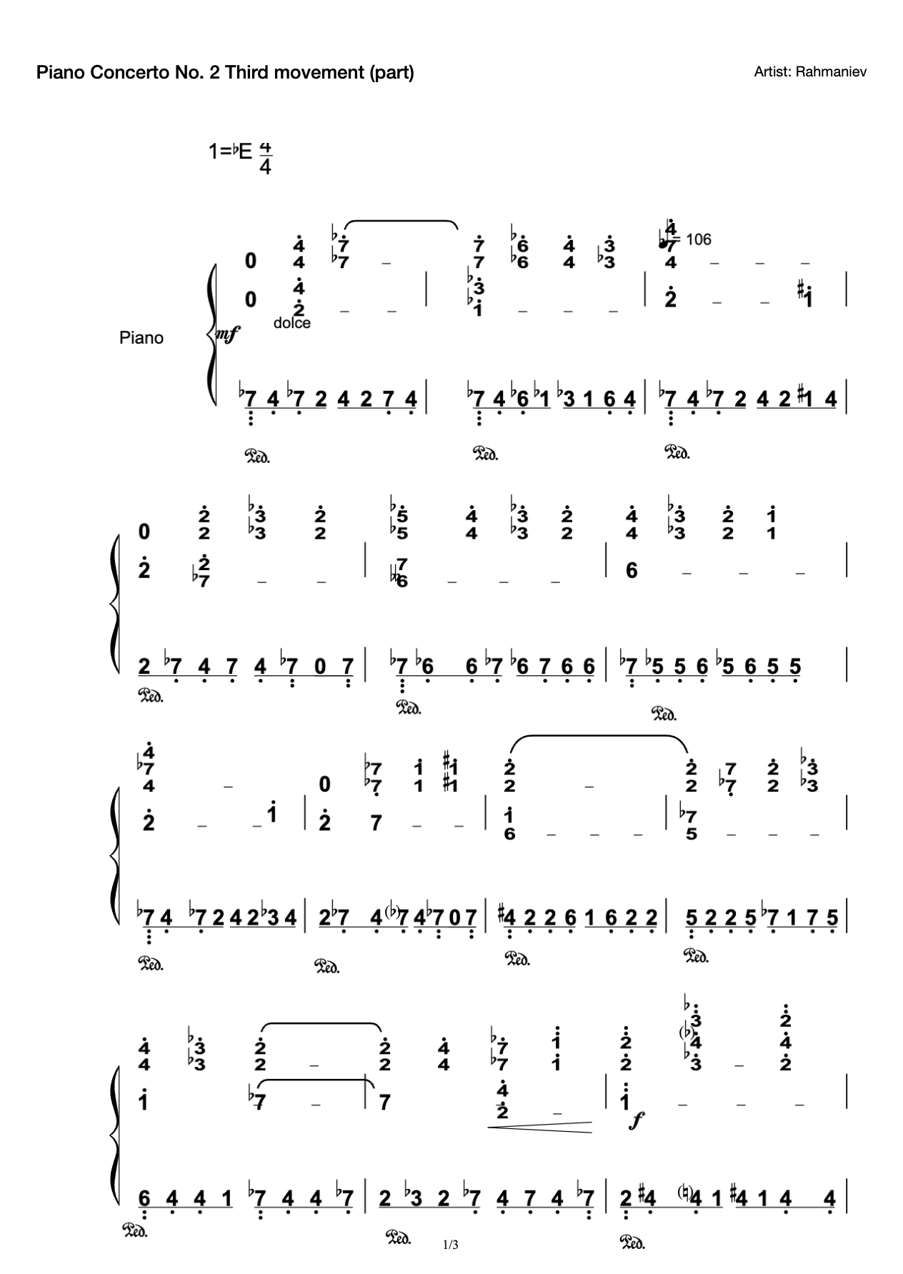 Piano Concerto No. 2 Third movement (part) preview