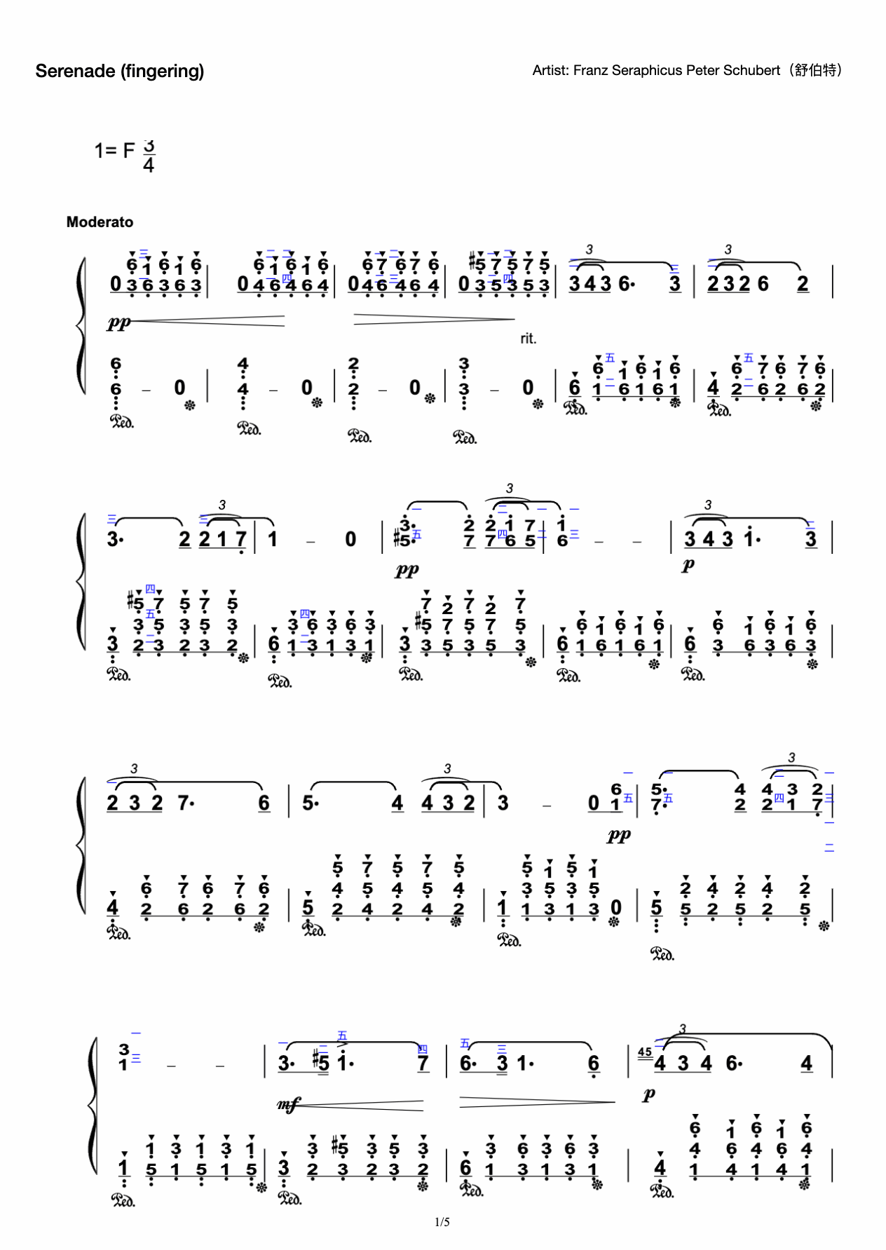 Serenade (fingering) preview