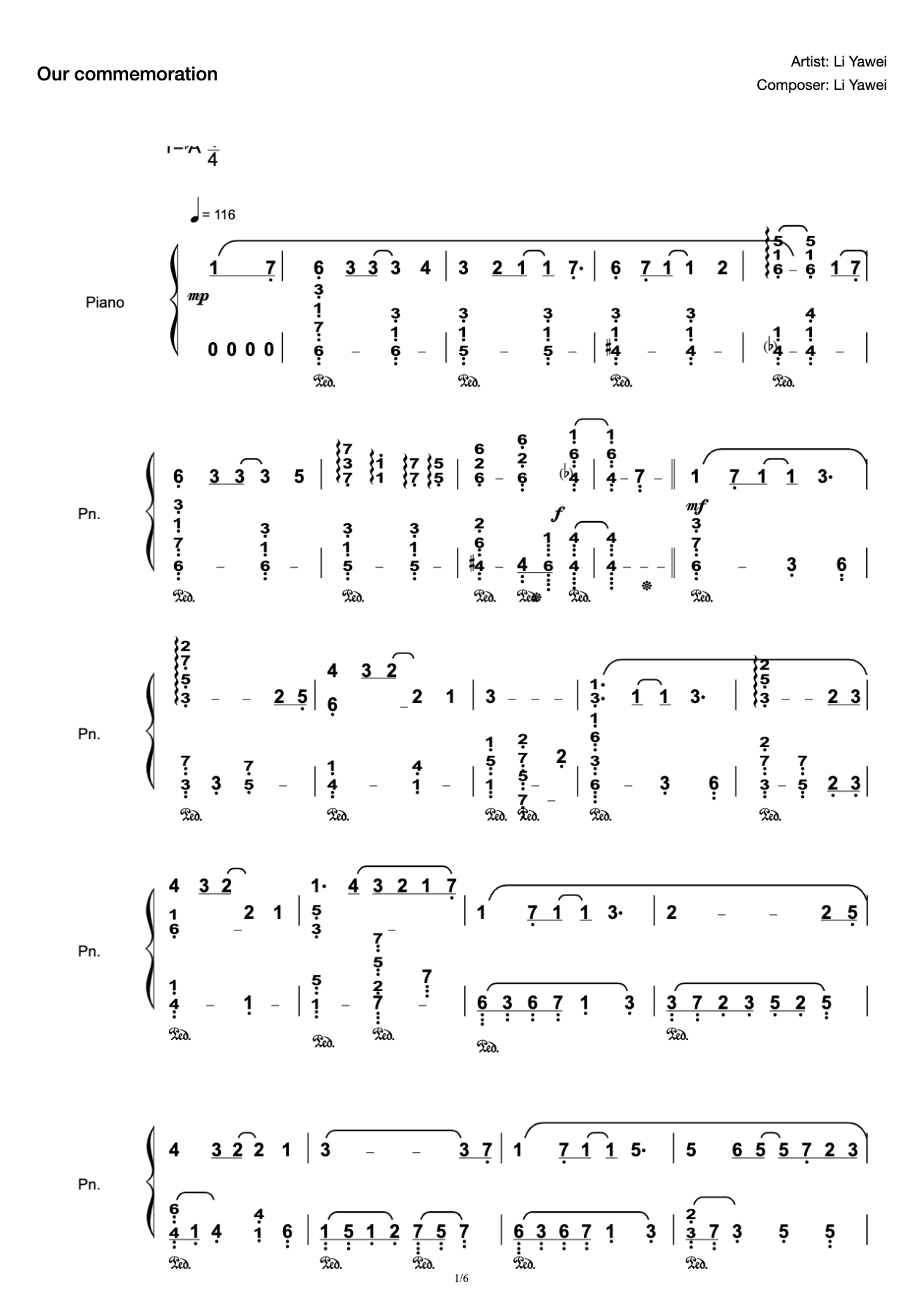 Our Memorial (Perfect Piano Solo Edition) preview