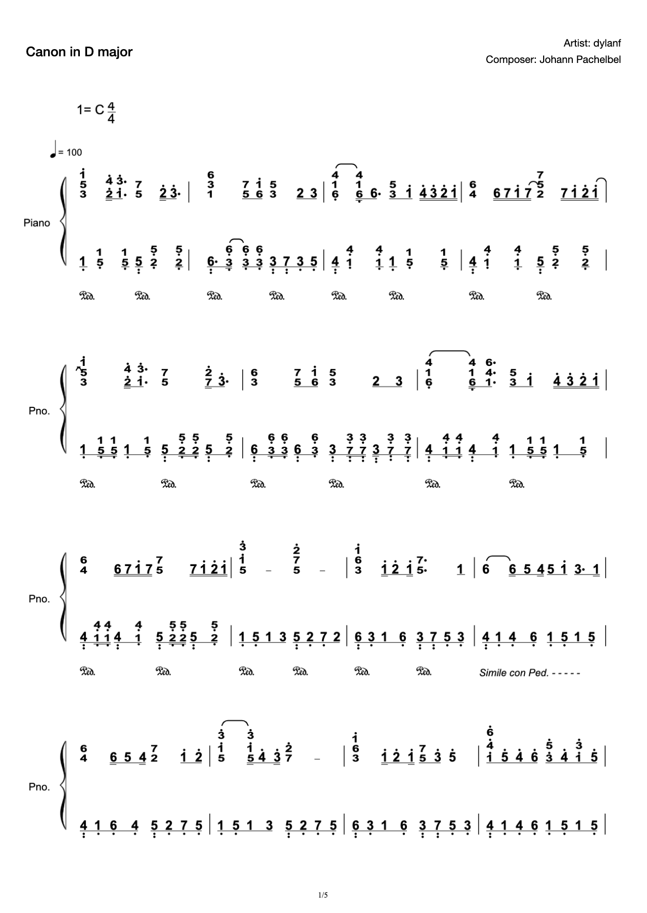 Cannon C (Rock Edition) Super Burning Blood dylanf Classic Cannon Canon in D Major Zhang Yifan Jerry C D Major Cannon preview