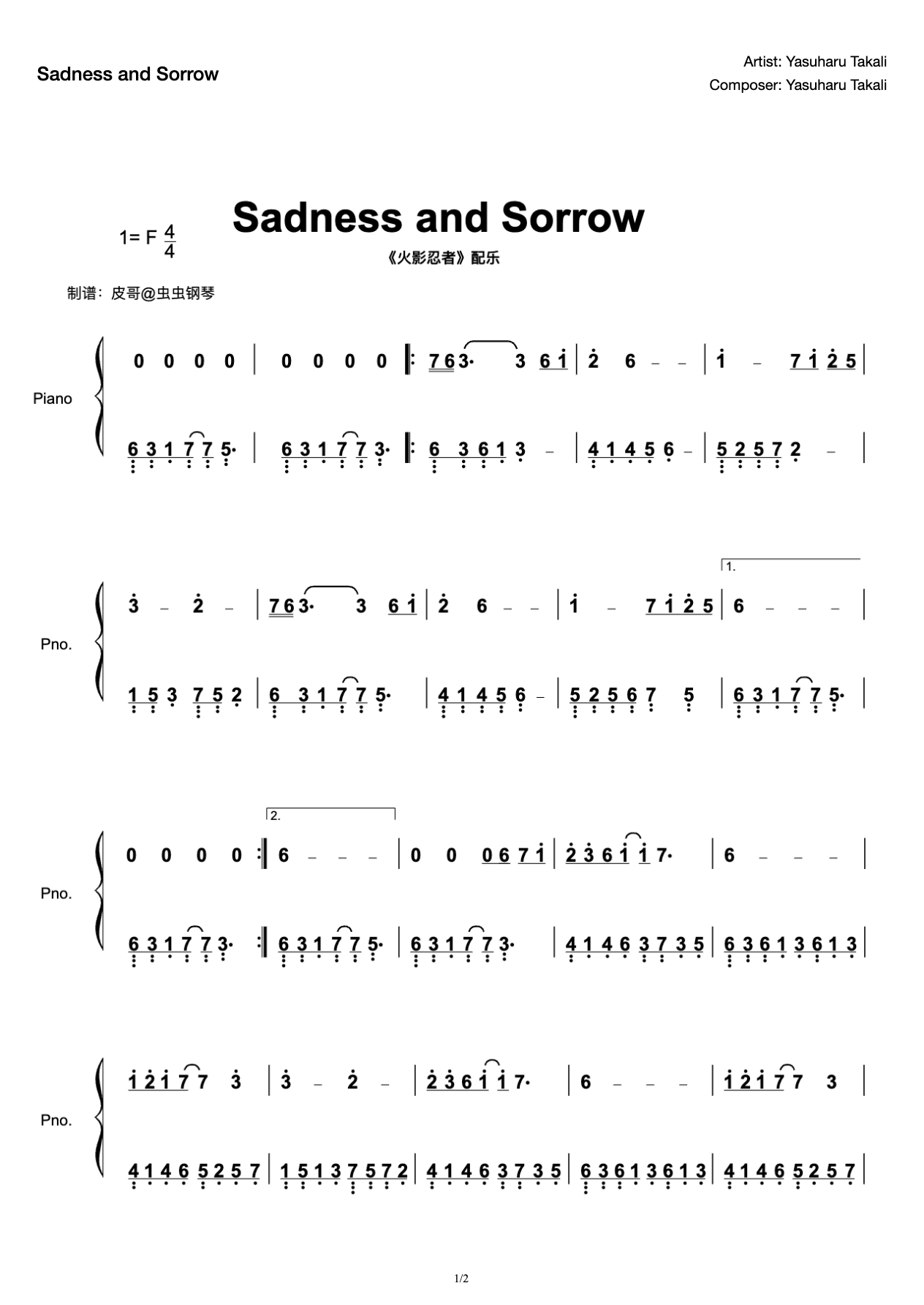 Sadness and Sorrow Zero Basic Version preview