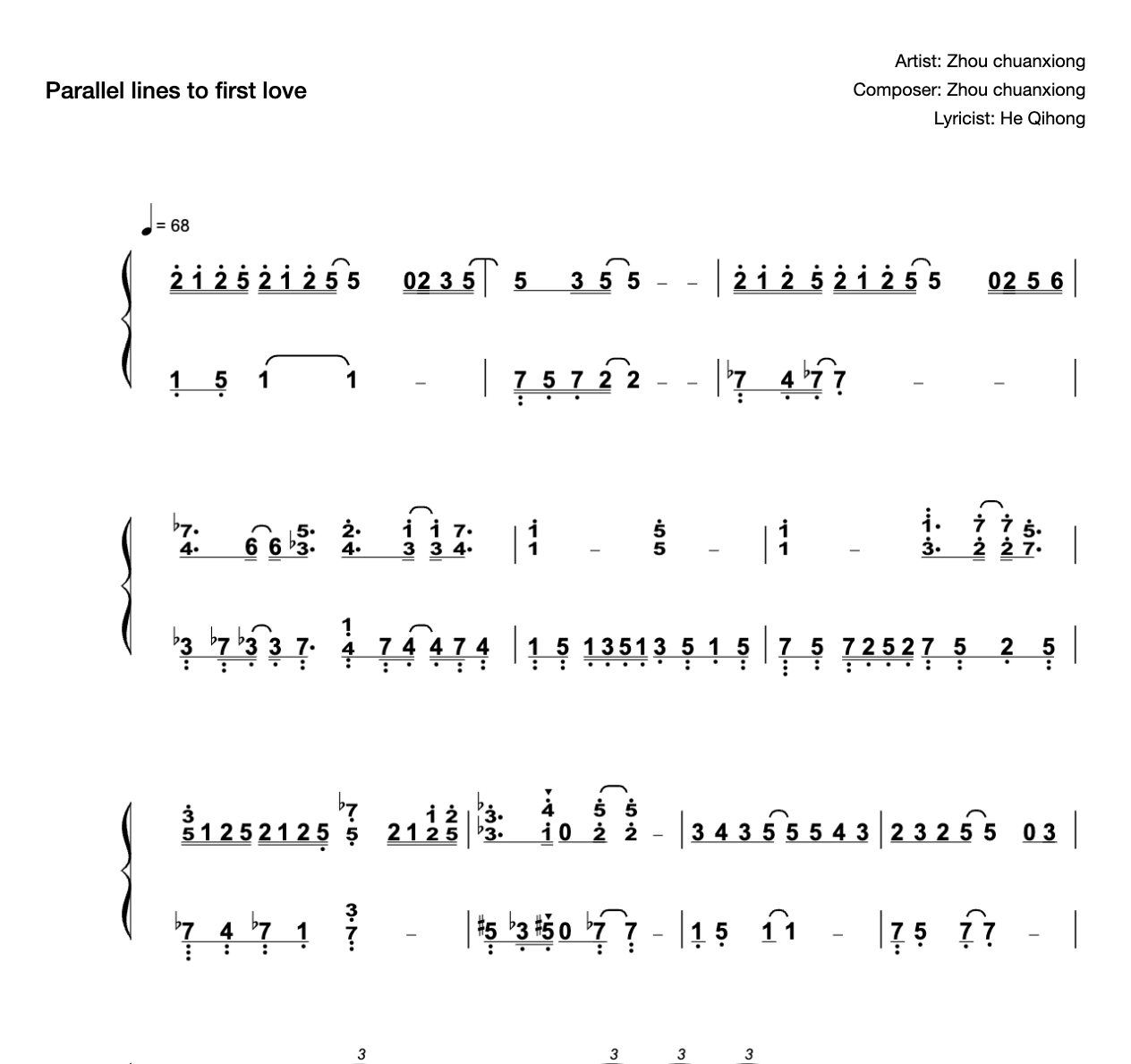 Parallel Lines to First Love [Solo]-Zhou Chuanxiong preview