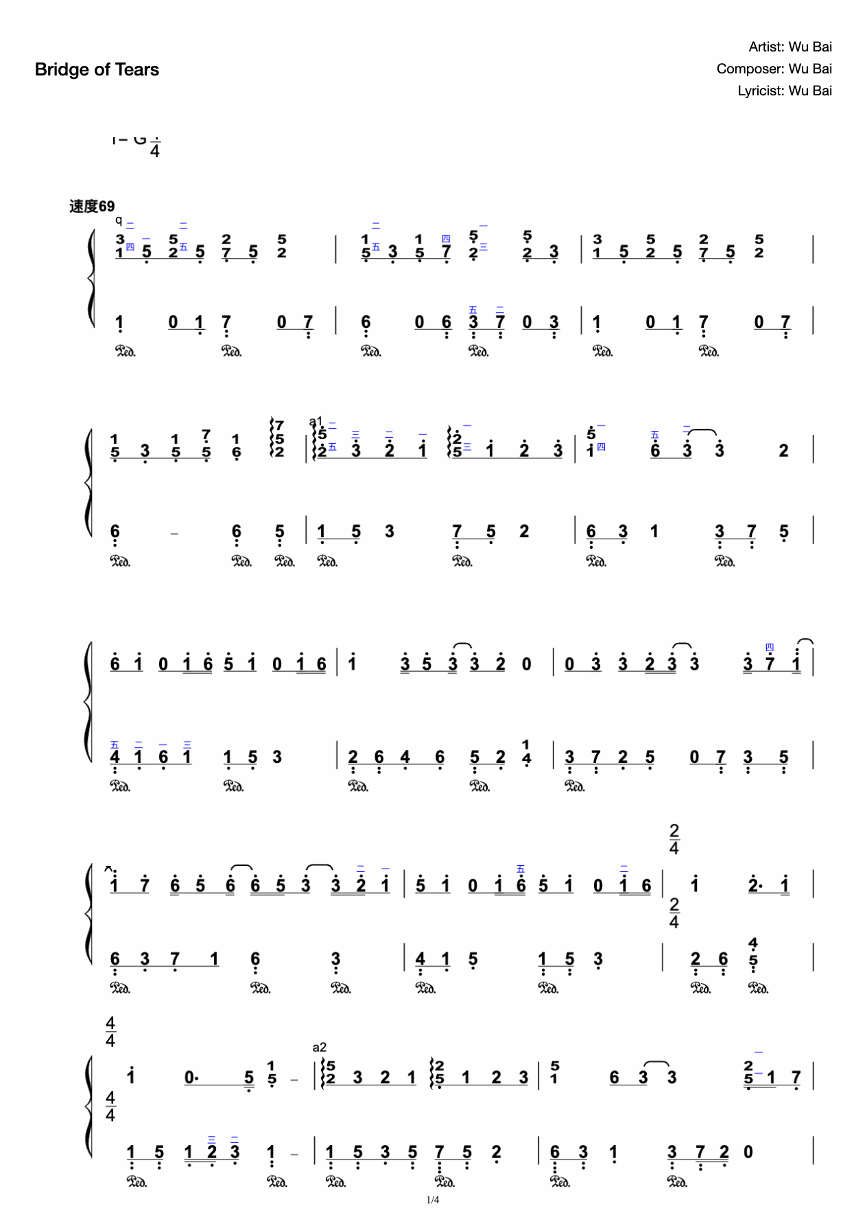 Wu Bai-G "Bridge of Tears" (Guidelines for Optimizing Fingering in Refined Memories) preview