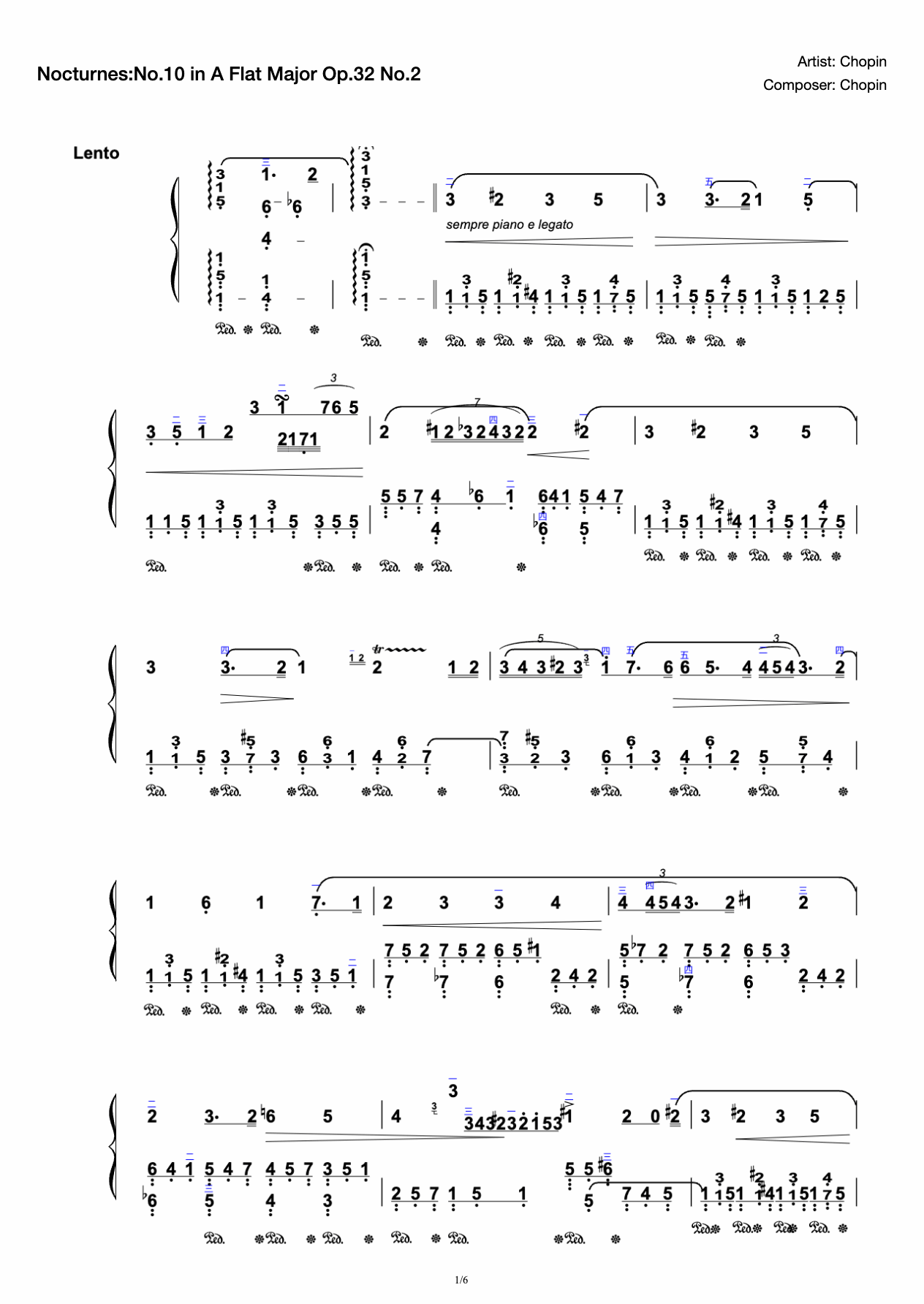 Nocturnes:No.10 in A Flat Major Op.32 No.2 preview