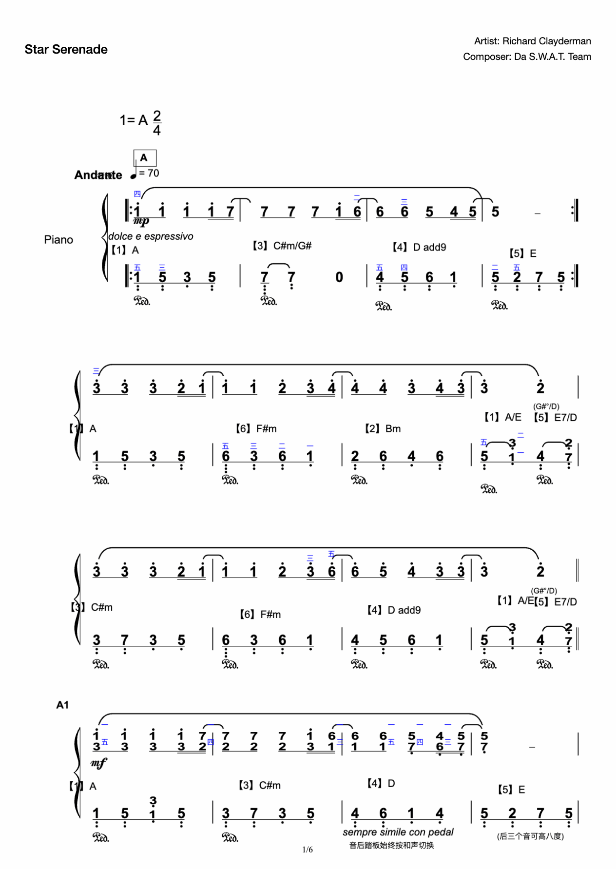 【克莱德曼】星星小夜曲 Serenade de L'etoile / Coup de Coeur (short ver.) Richard Clayderman preview