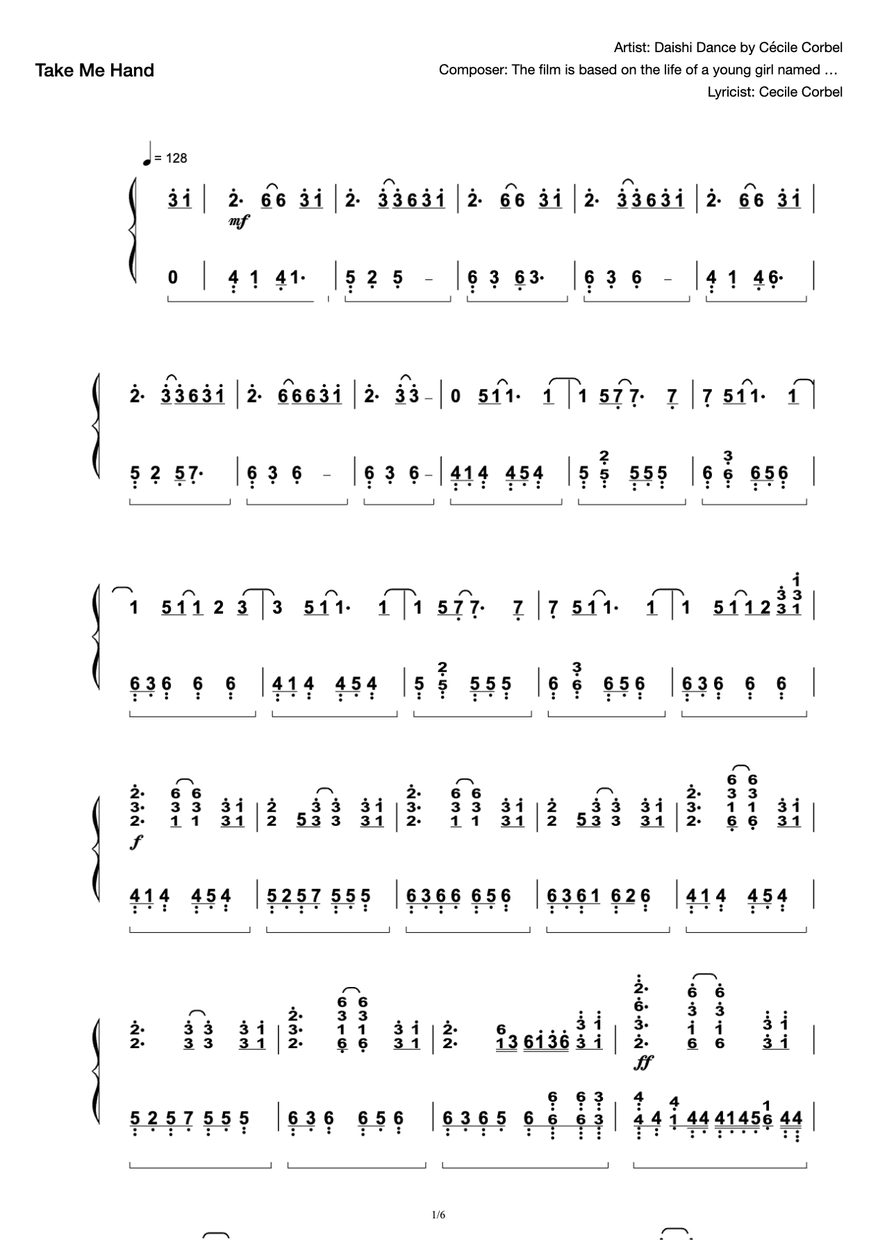 "Take Me Hand" Cuppix Distribution-Original Tone-Height Reduction preview