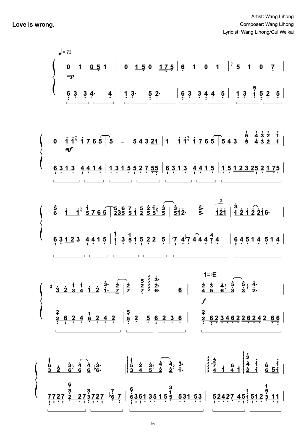 Wang Leehom's "Love Wrong" Highly Restored-Original Tone preview