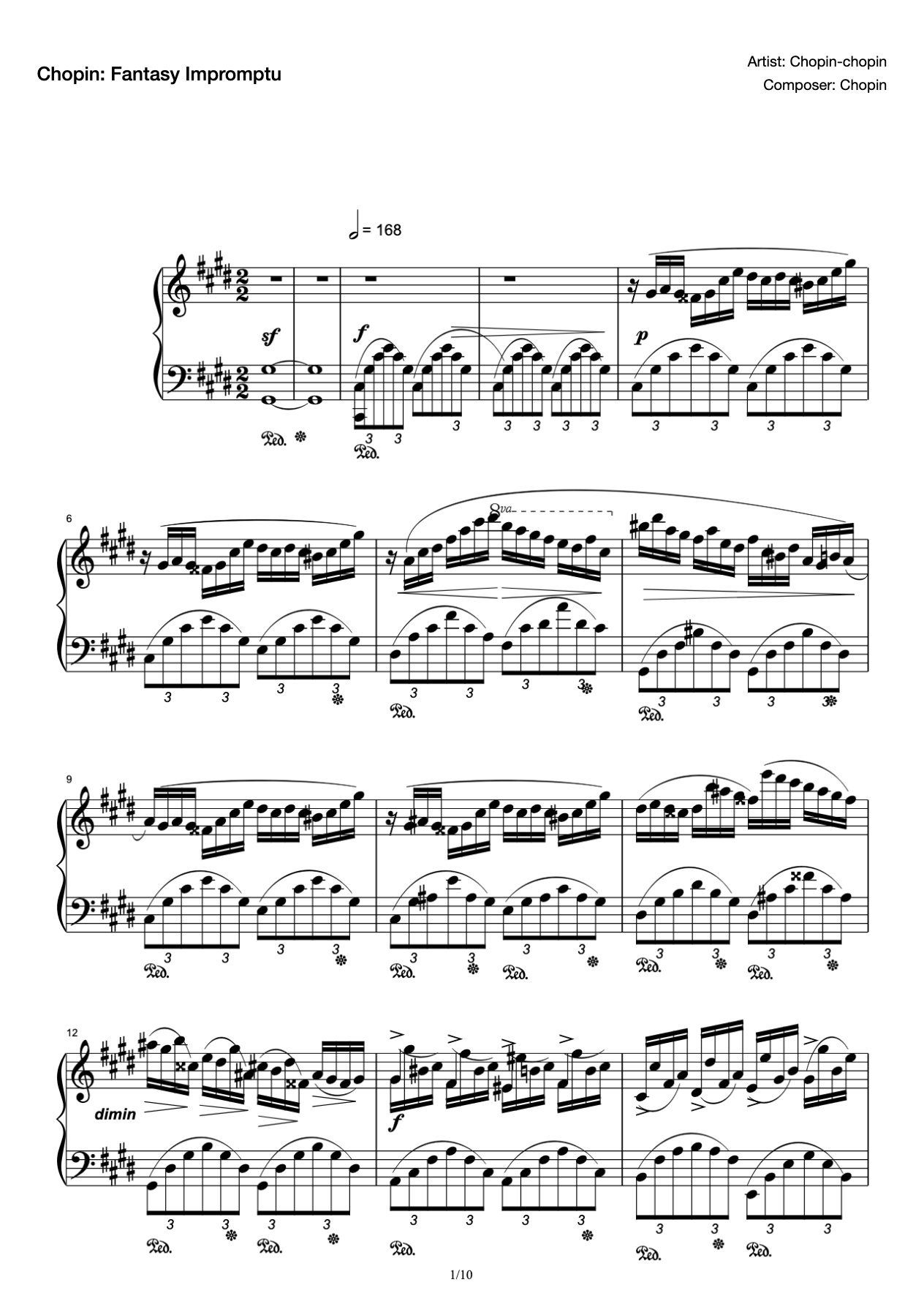 Chopin: Fantasy Impromptu preview