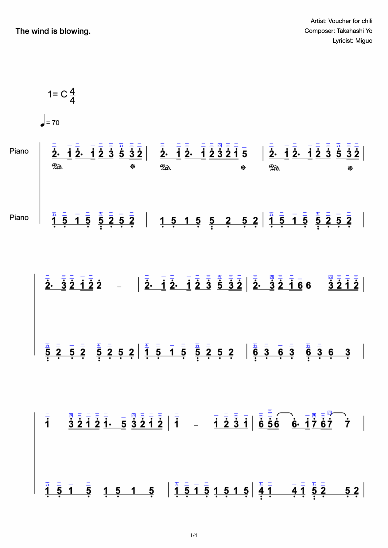 The wind C- tone complete fingering beginners preferred simple version preview