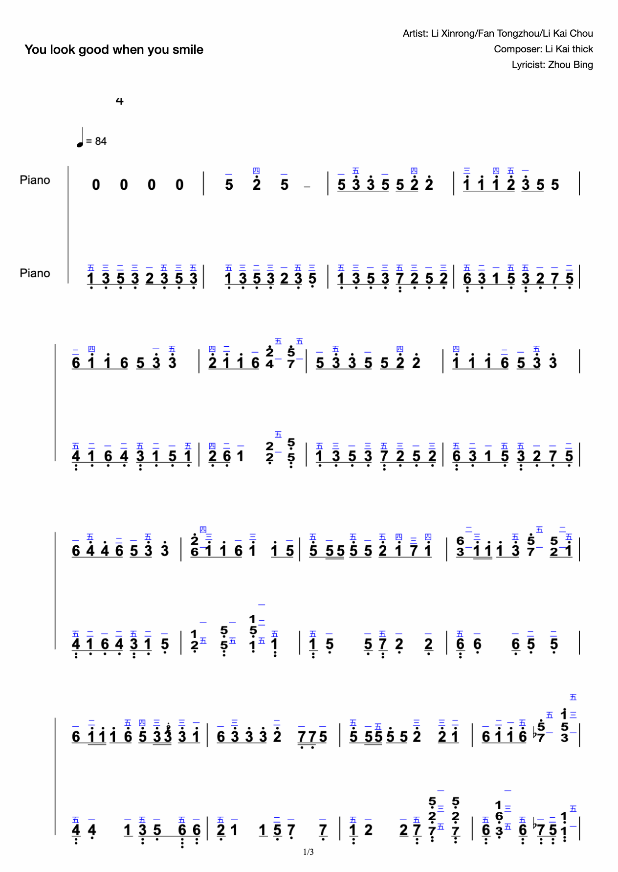 You look good with a smile. Complete fingering C is preferred for beginners. preview