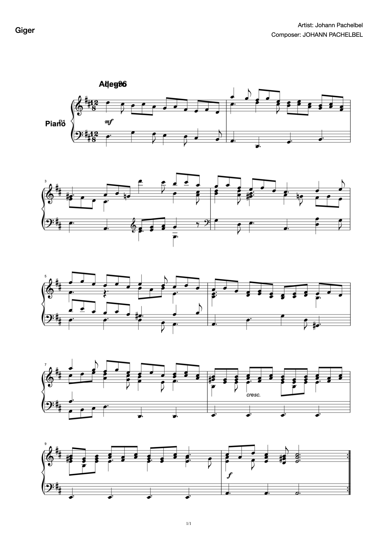 "The Jigger Dance"-John Pachbe Canon Original (GIGUE) preview