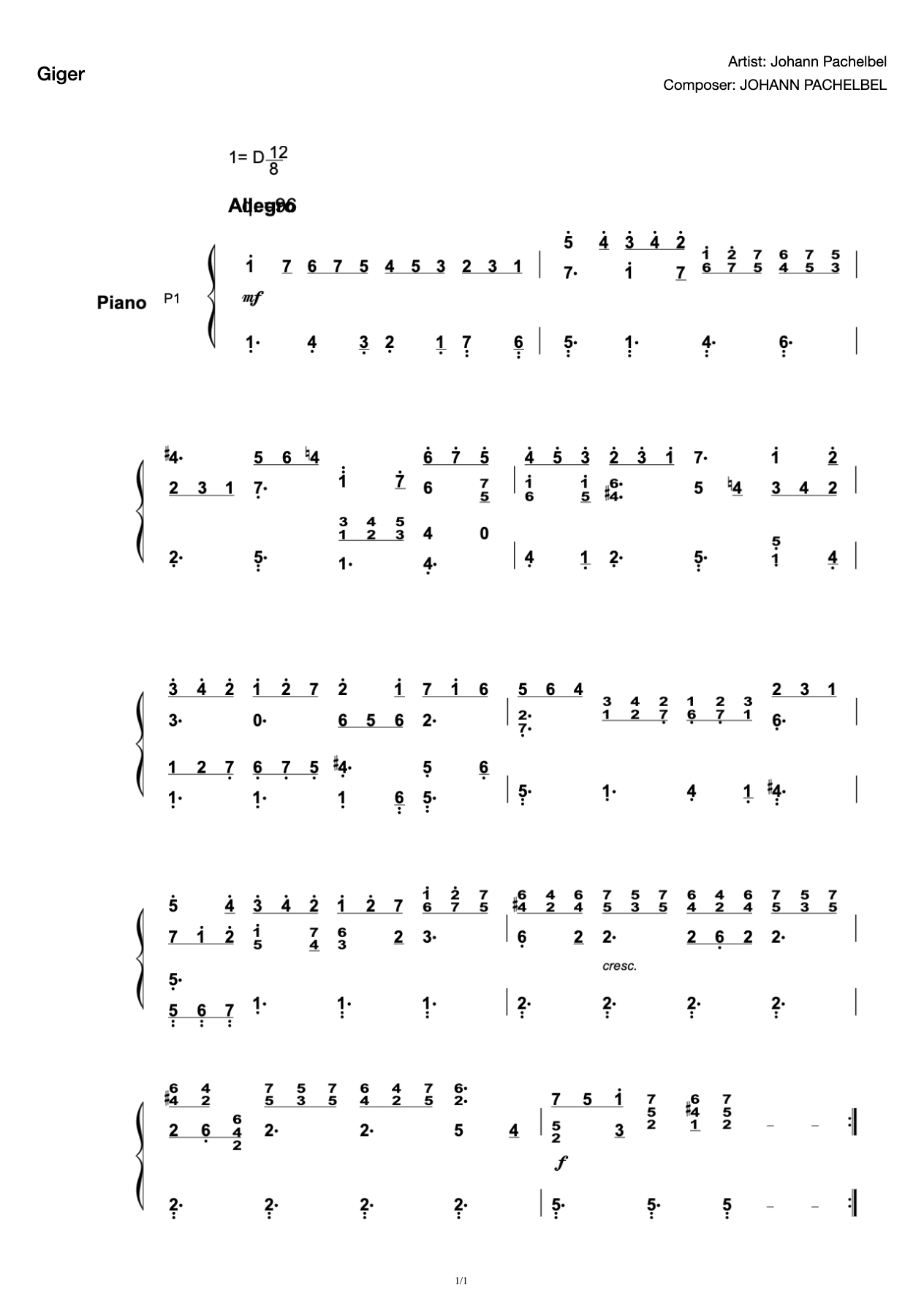 "The Jigger Dance"-John Pachbe Canon Original (GIGUE) preview