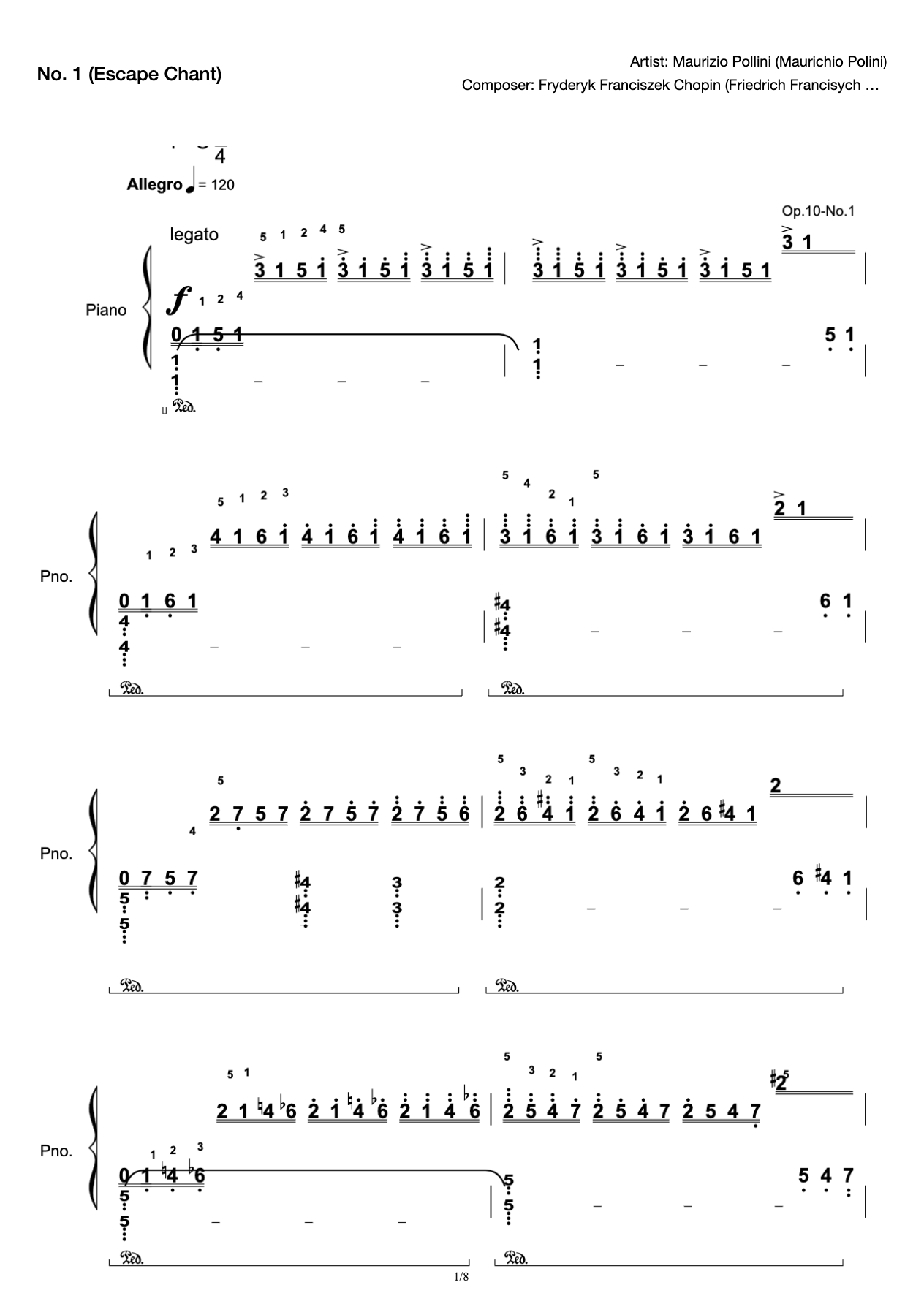 Etude Op. 10 No. 1-Chopin Etude (Op. 10, No. 1) preview