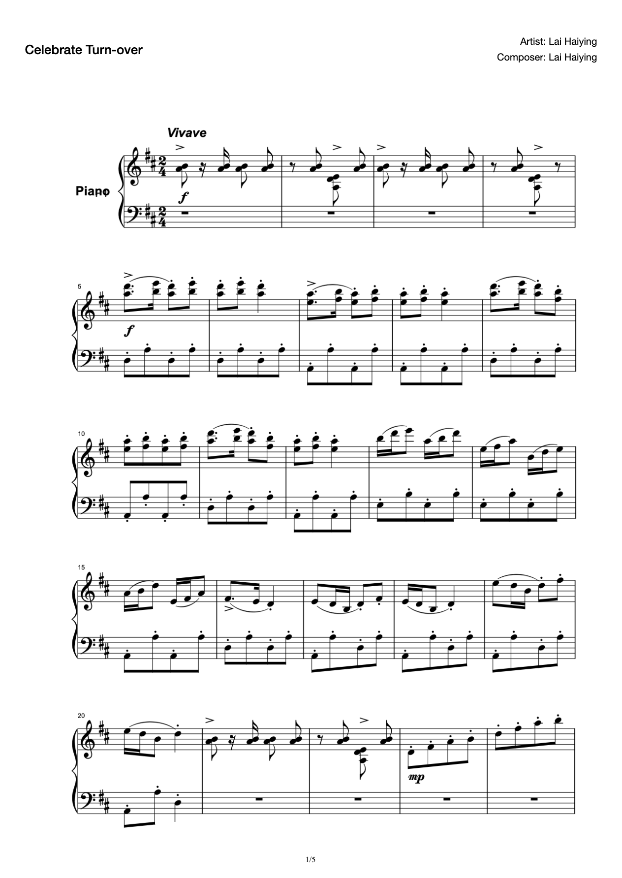 Qing Turn over-Li Haiying (Selected Chinese Piano Music) preview