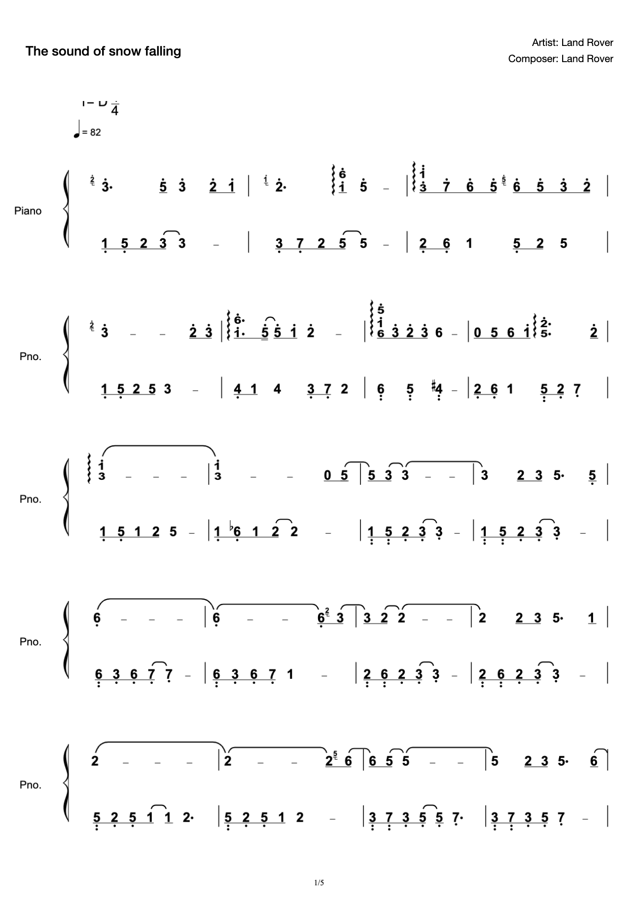 Snow falling sound-C key preview