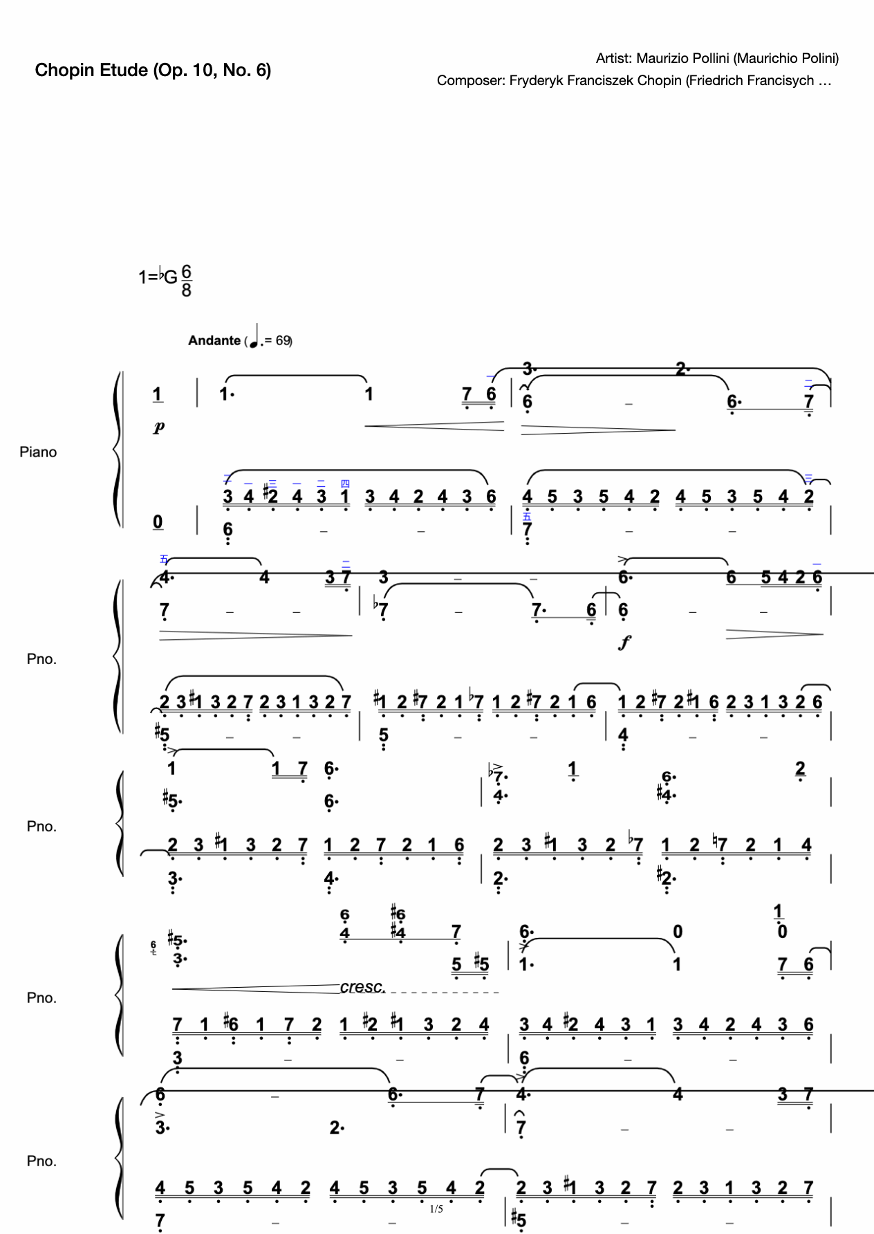 Etude Op. 10 No. 6-Chopin Etude (Hypnosis) preview