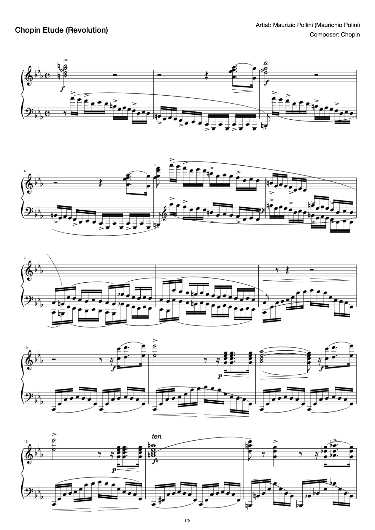 Etude Op. 10 No. 12-Chopin Etude (Revolution) preview