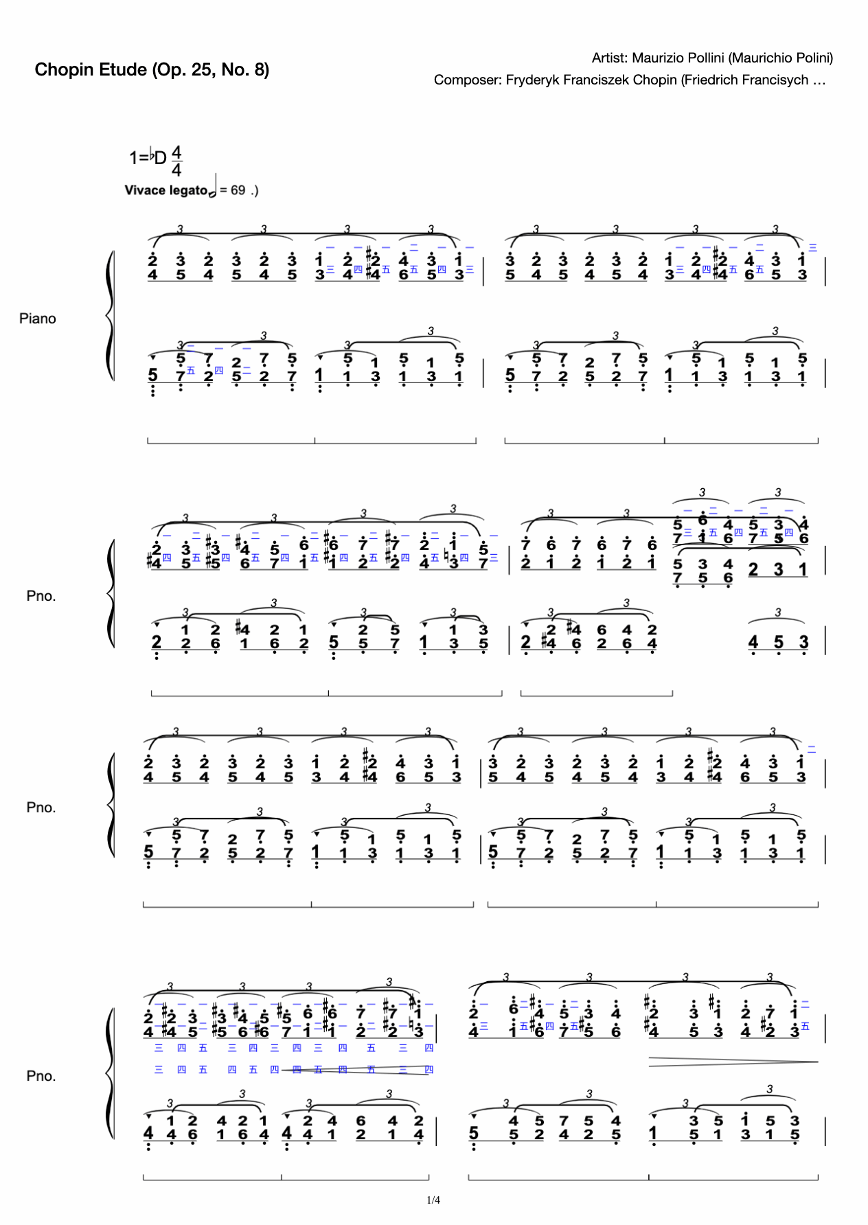 Etude Op. 25 No. 8-Chopin Etude preview