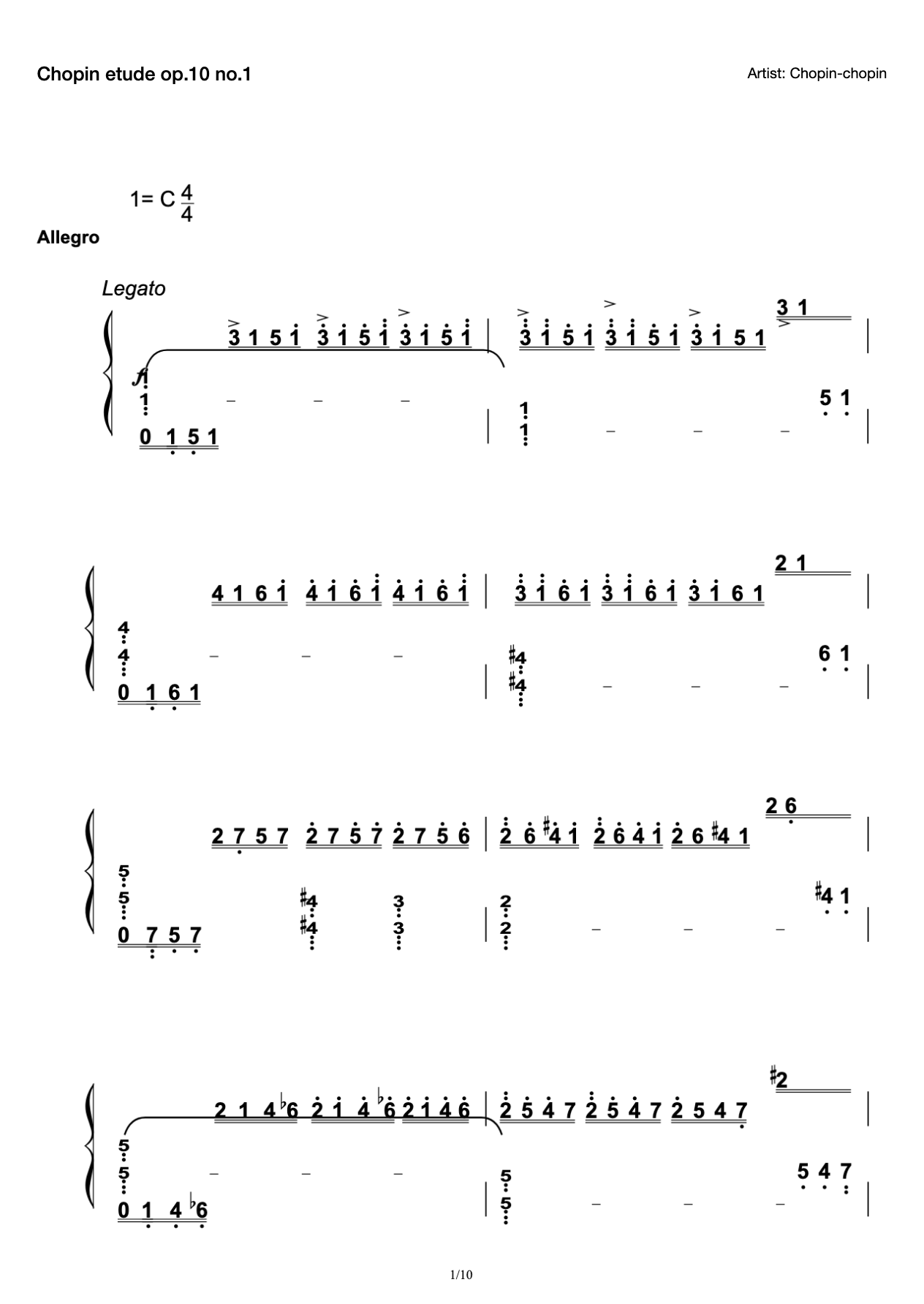 Chopin etude op.10 no.1 preview