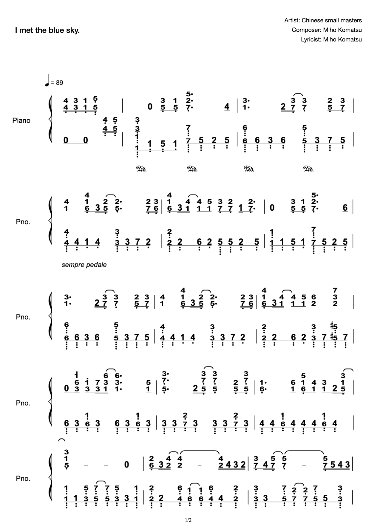 Chinese Little Head End Song 1 preview