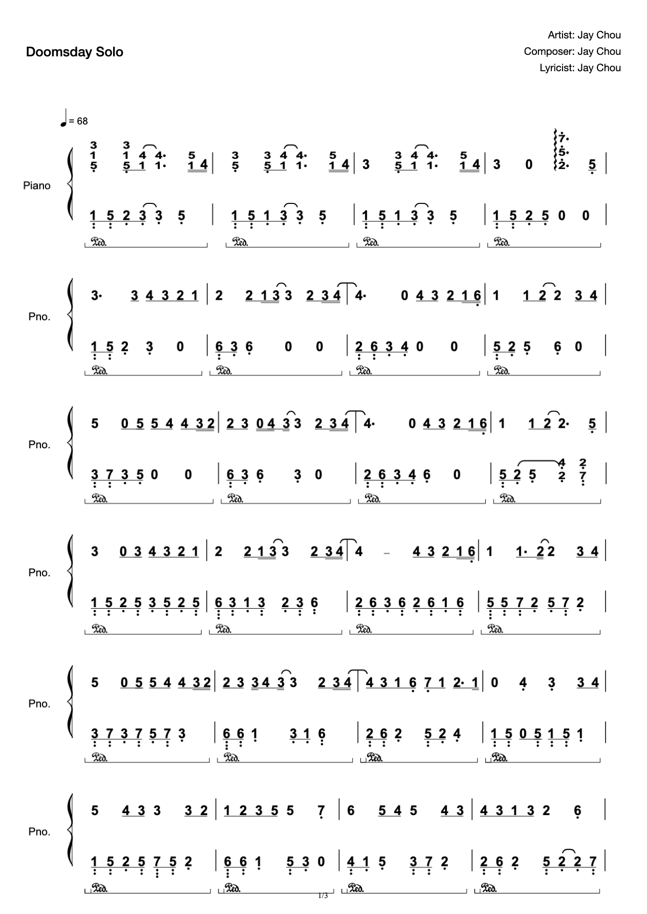 Apocalyptic Solo Adapted by Liu Yang preview