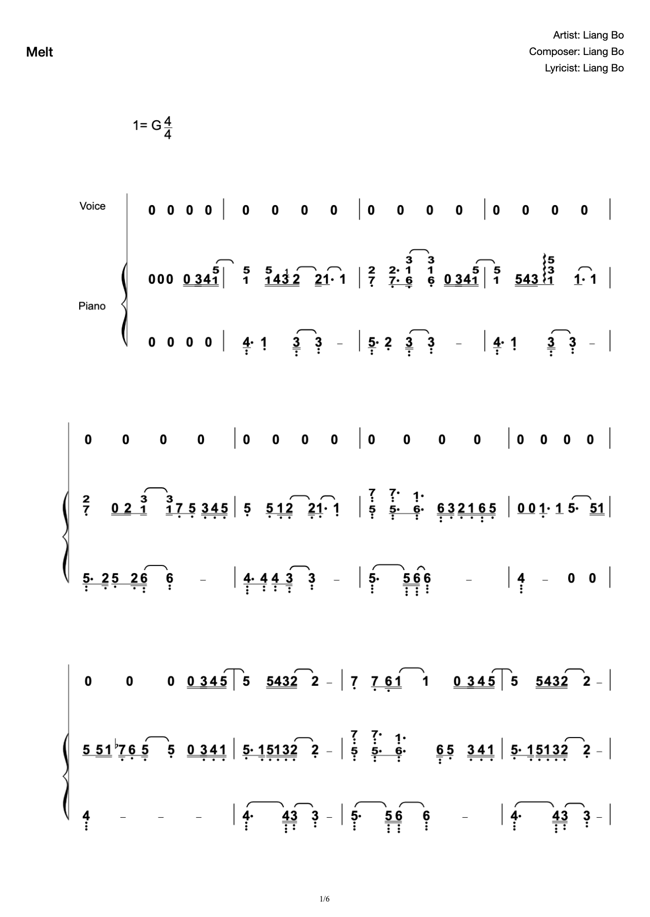 Liang Bo-Melting-Accompaniment Spectrum preview