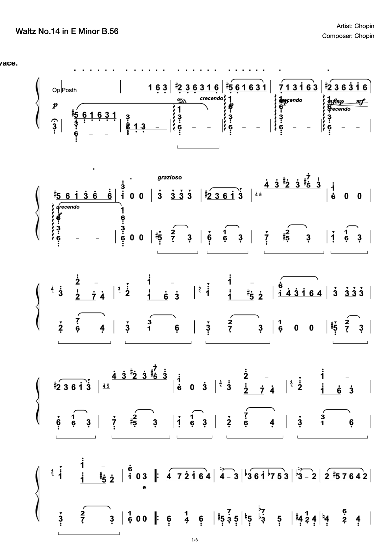 Waltz No.14 in E Minor B.56 preview