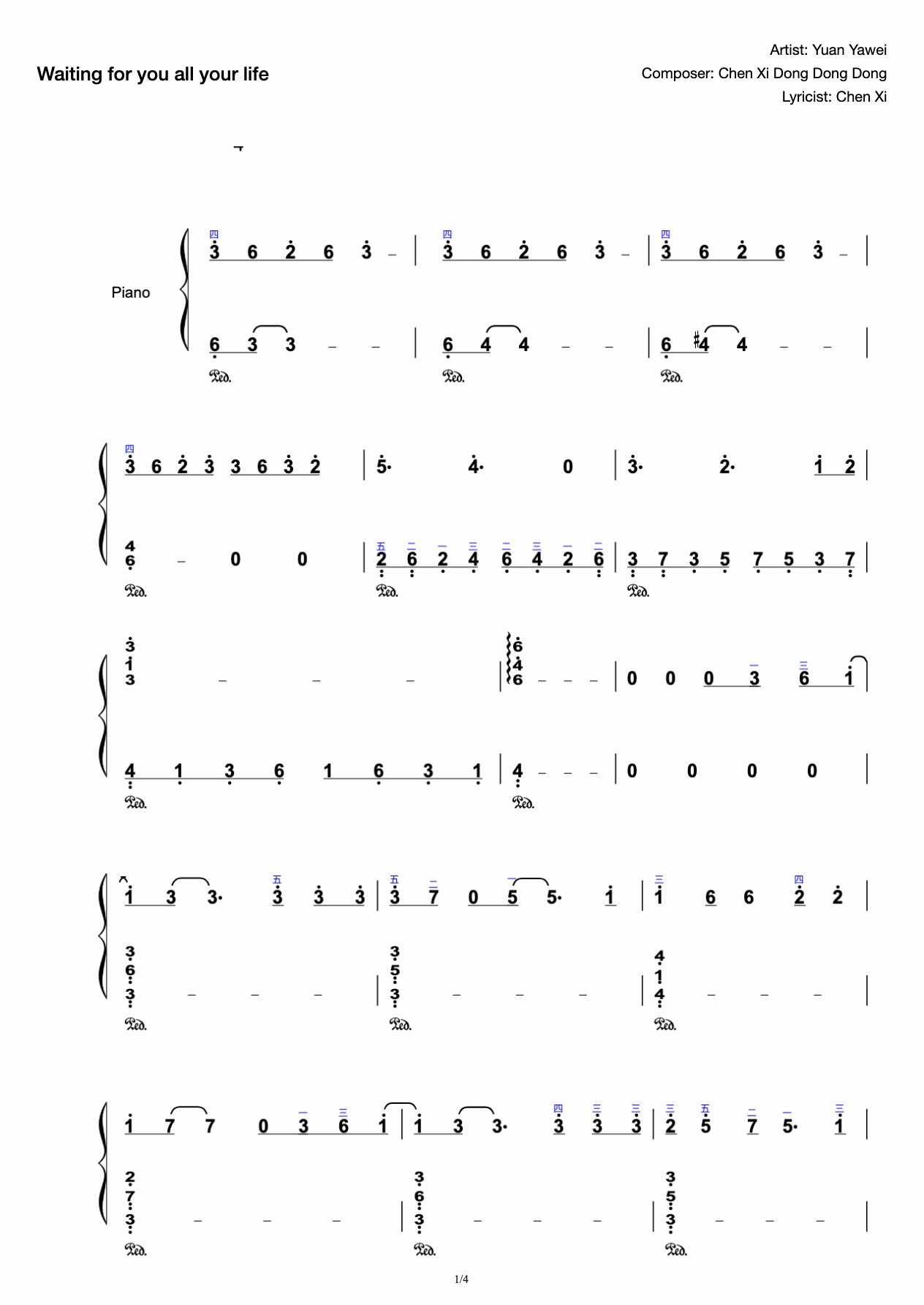 Waiting for you all your life-Yuan Yawei preview