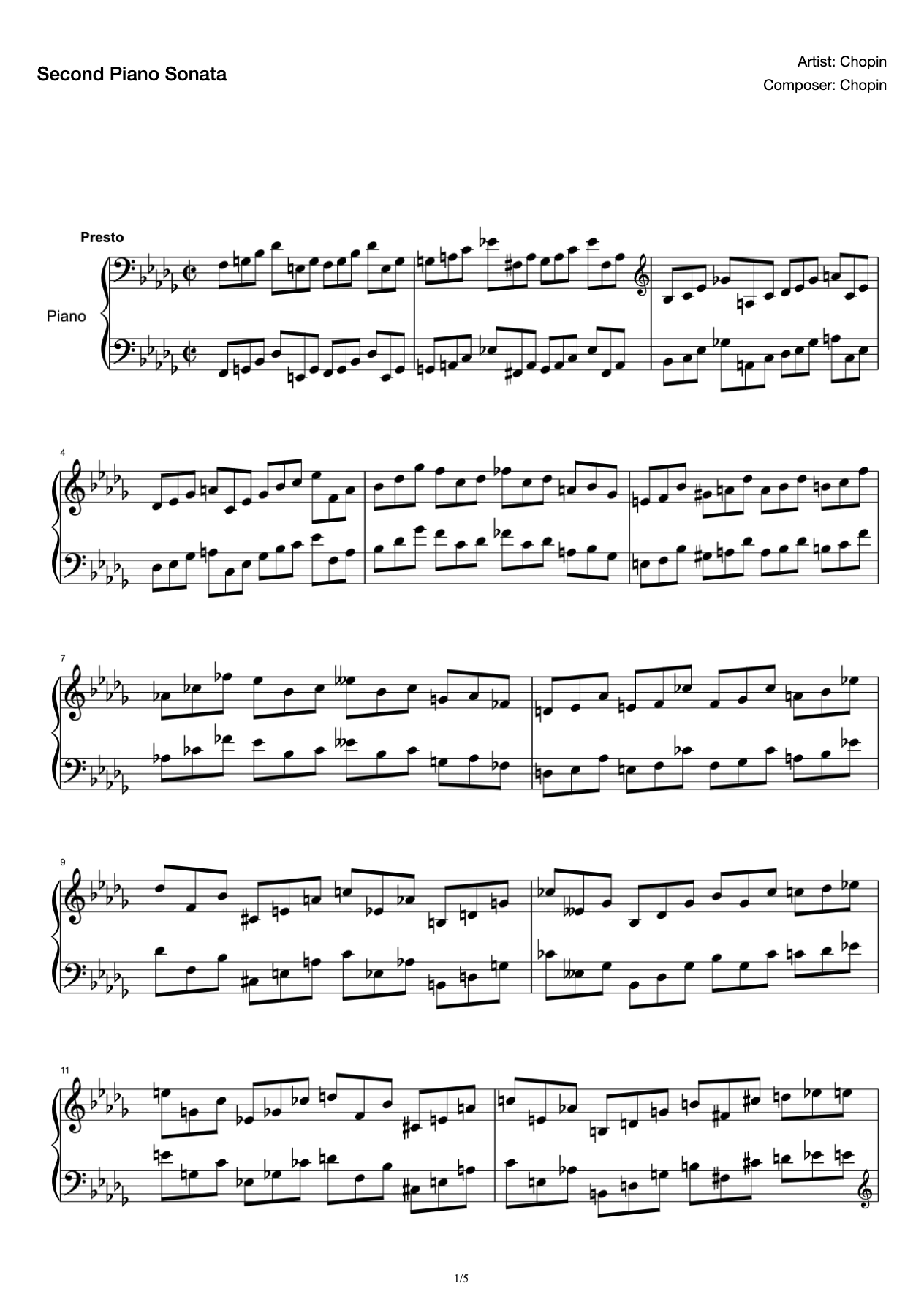 Chopin's Second Piano Sonata (Fourth)-Op.35-No.2 preview