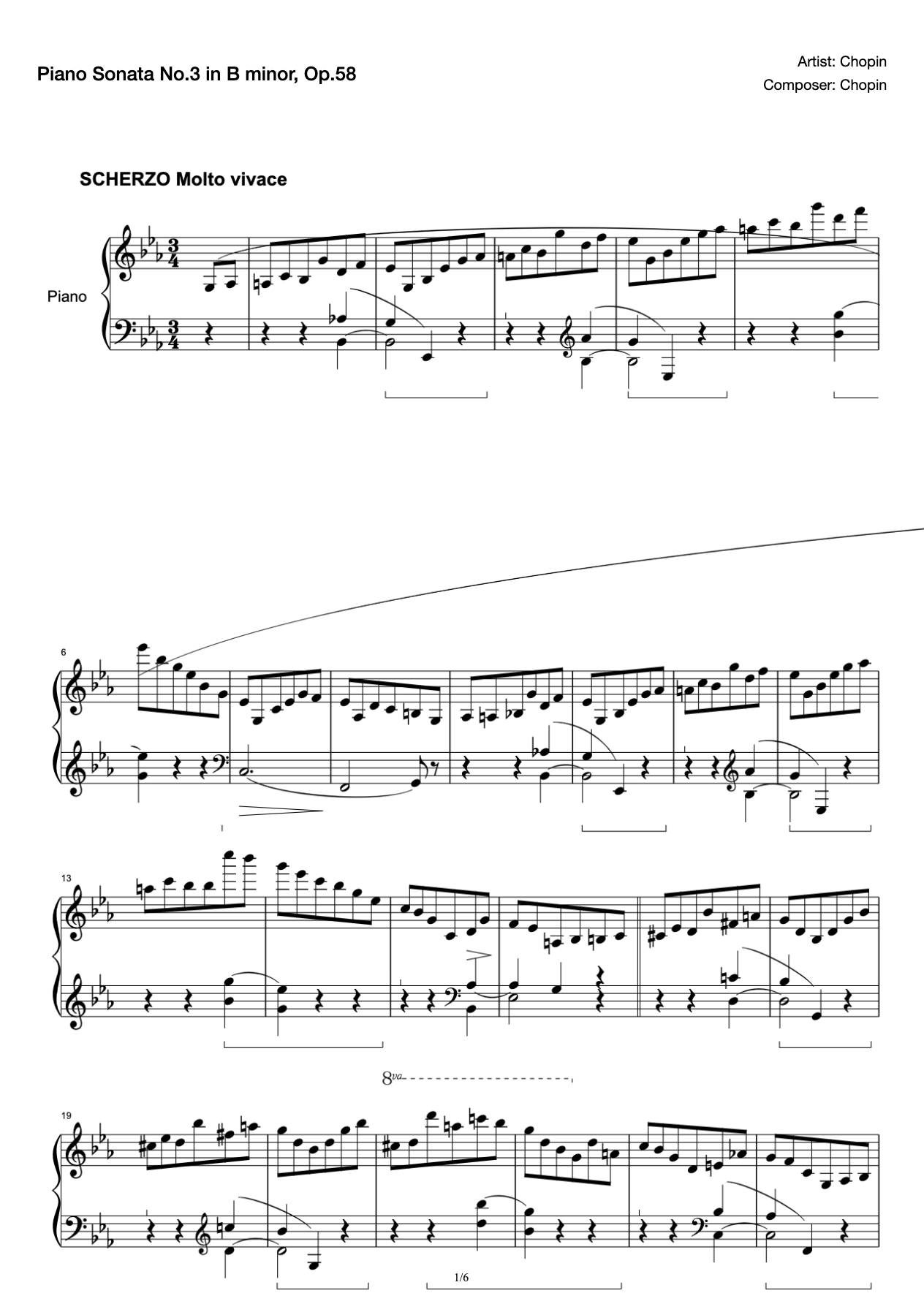 Piano Sonata No.3 in B minor, Op.58 preview