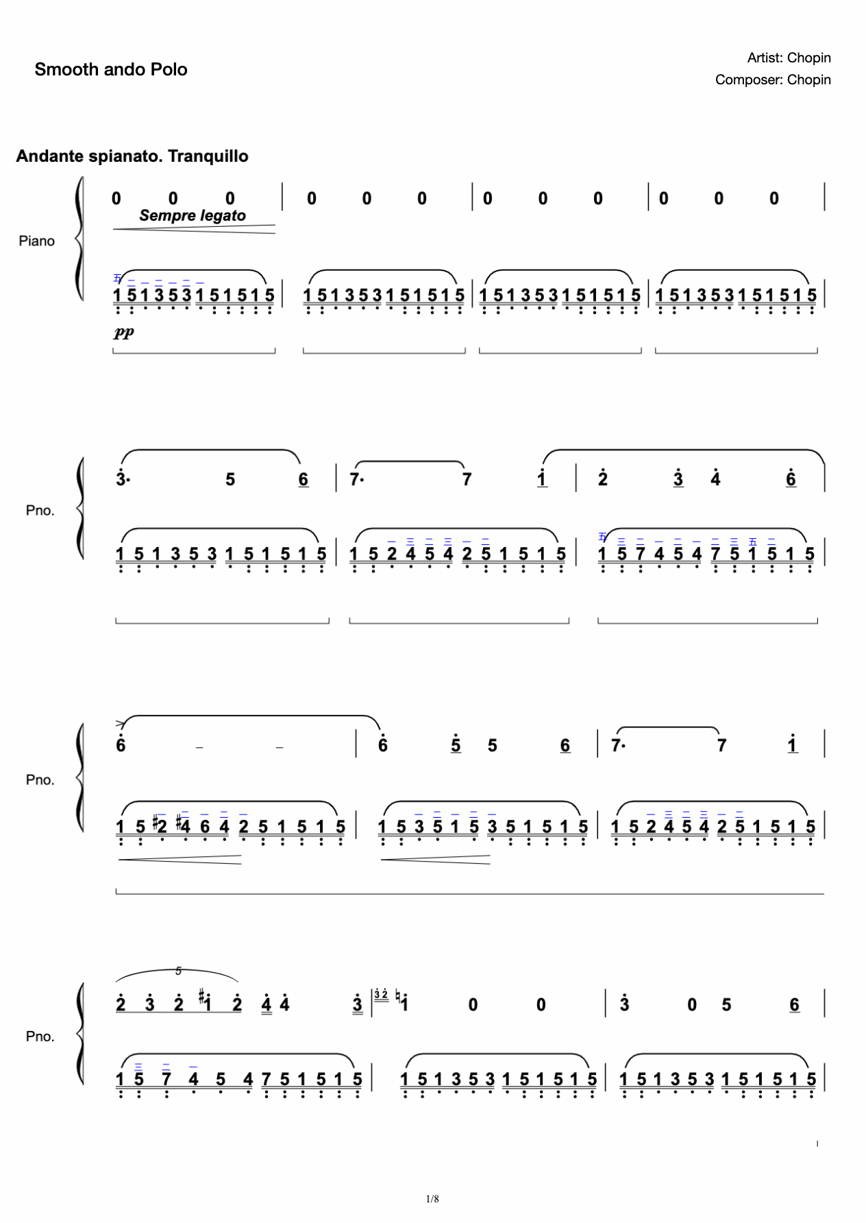 Chopin's smooth board Op. 22 spianato Polo with Finger Andante Introduction preview