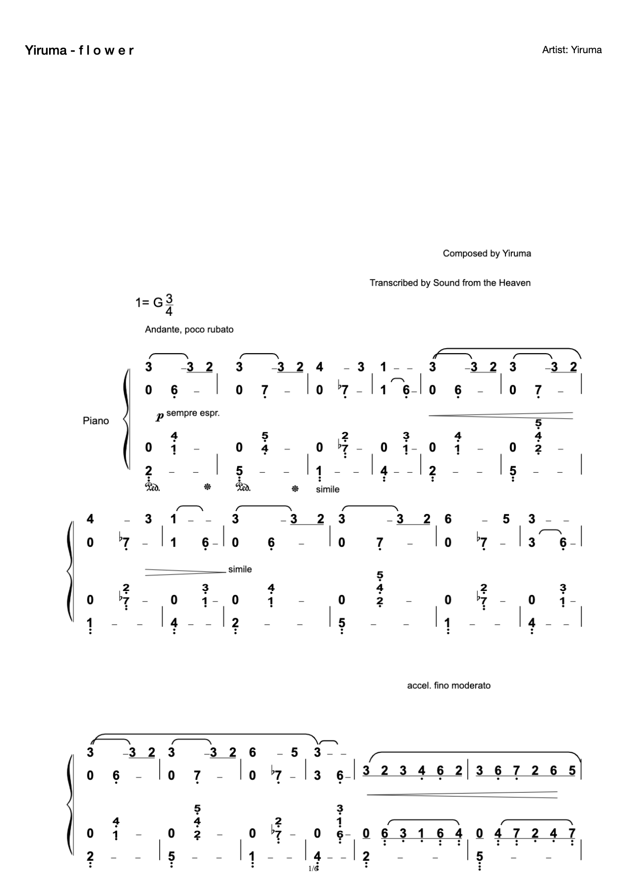 Yiruma - f l o w e r preview