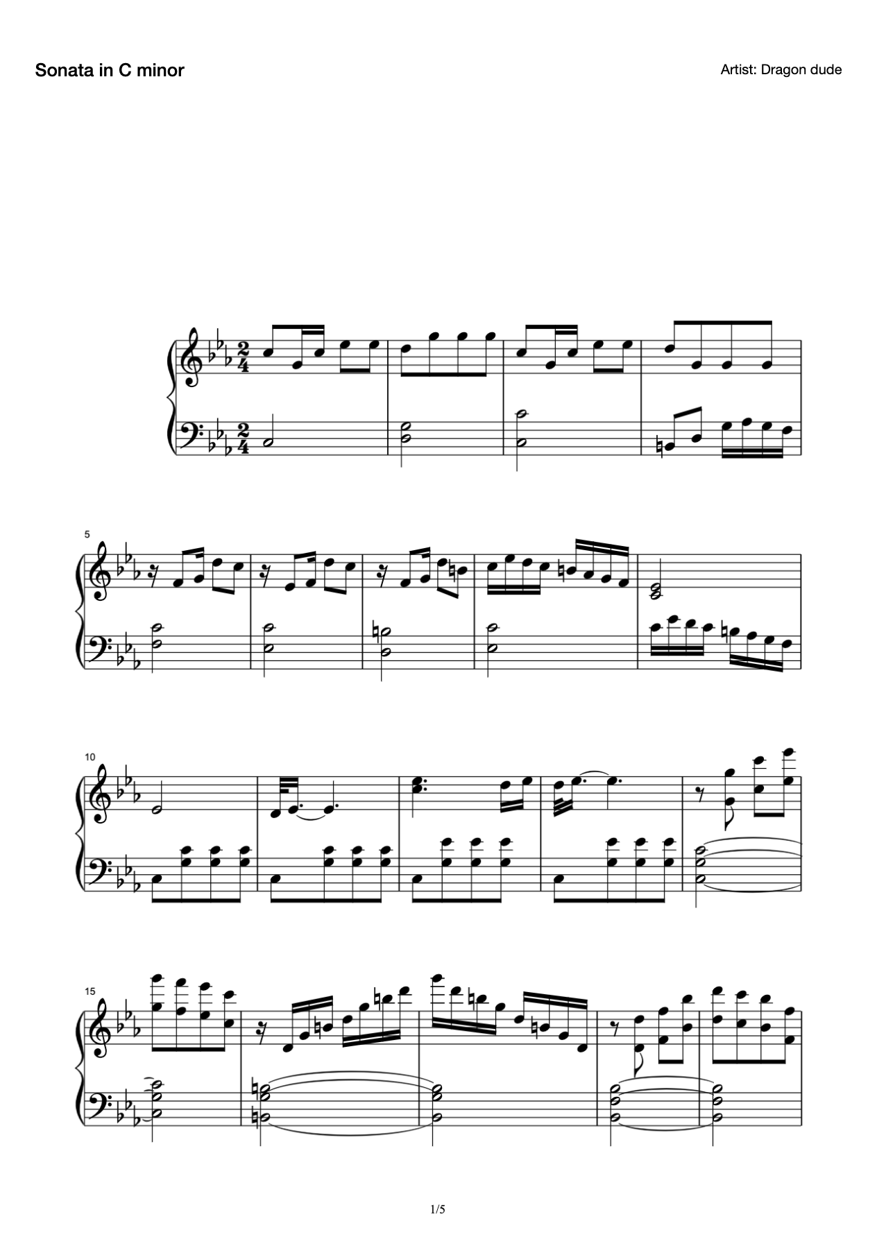 Sonata in C minor preview