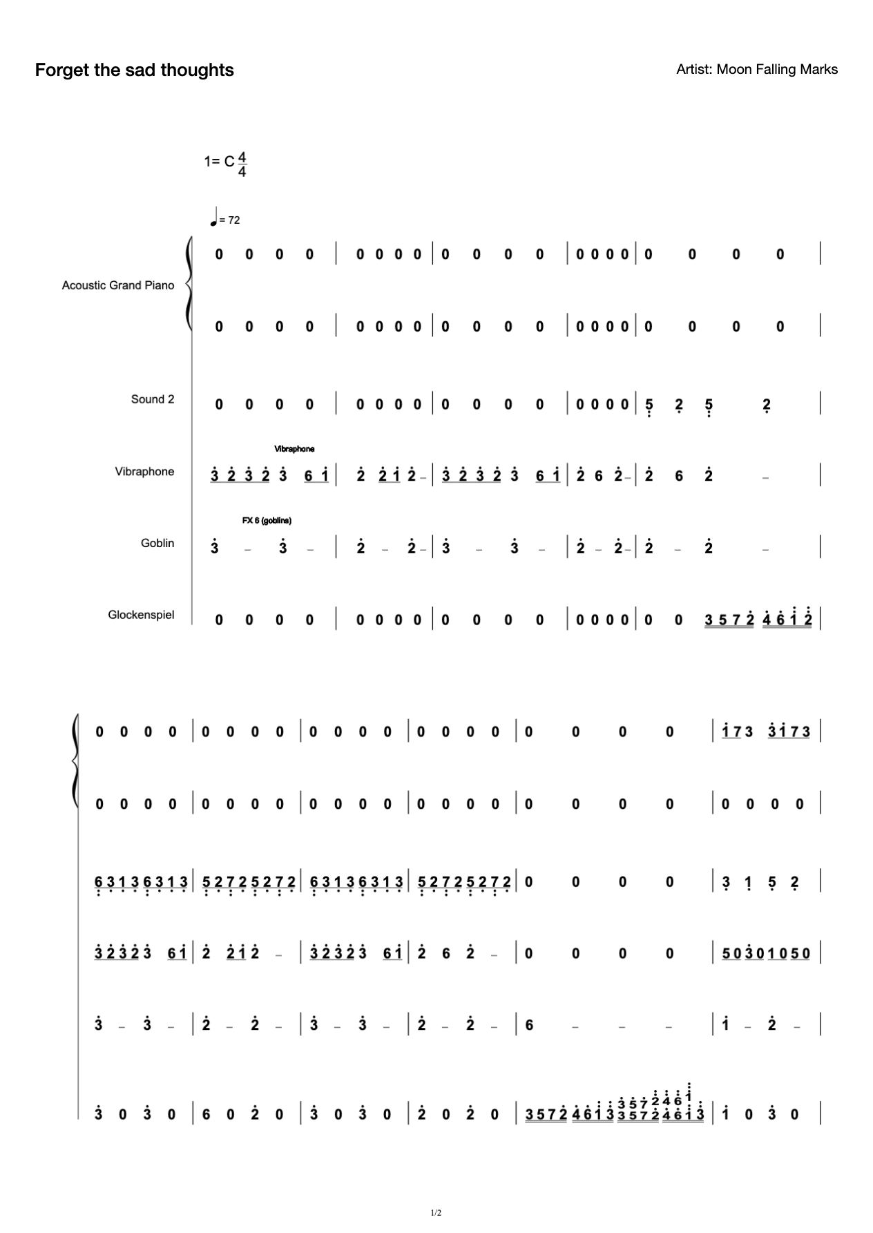 Forget sad thoughts (first draft, to be perfected, try out) preview